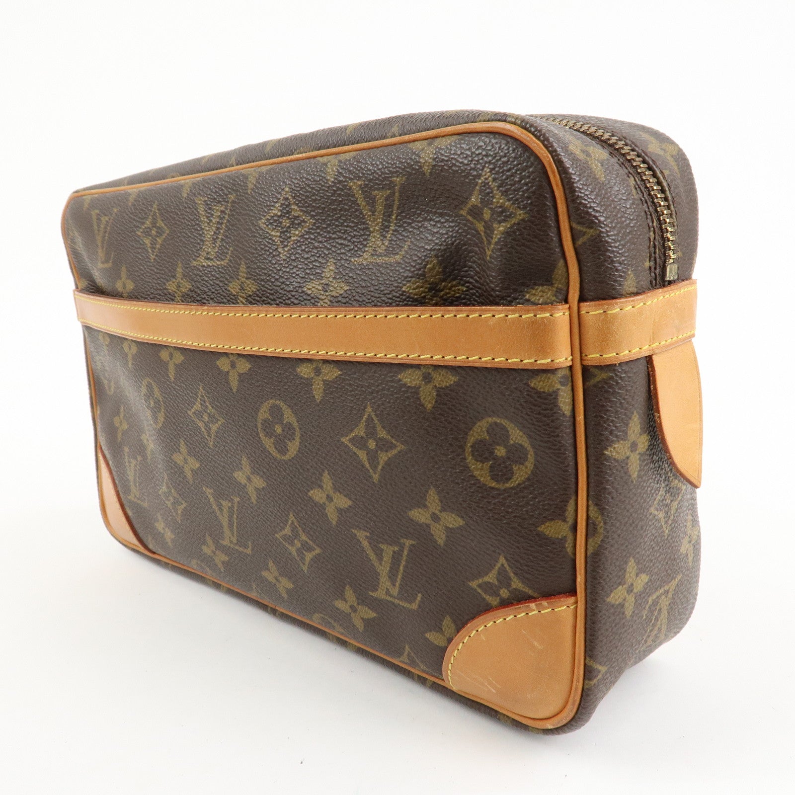 Louis Vuitton Monogram Compiegne 28 Pouch Clutch Bag Brown M51845