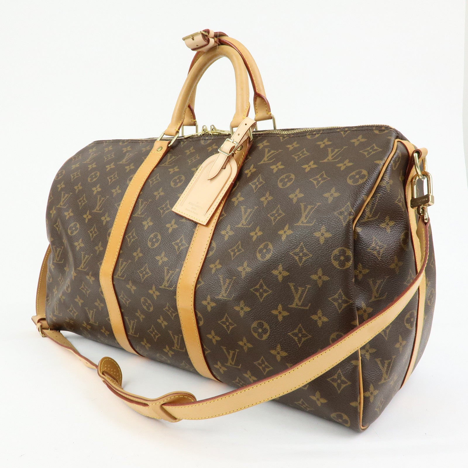 Louis Vuitton Monogram Keep All Bandouliere 50 Boston Bag M41416