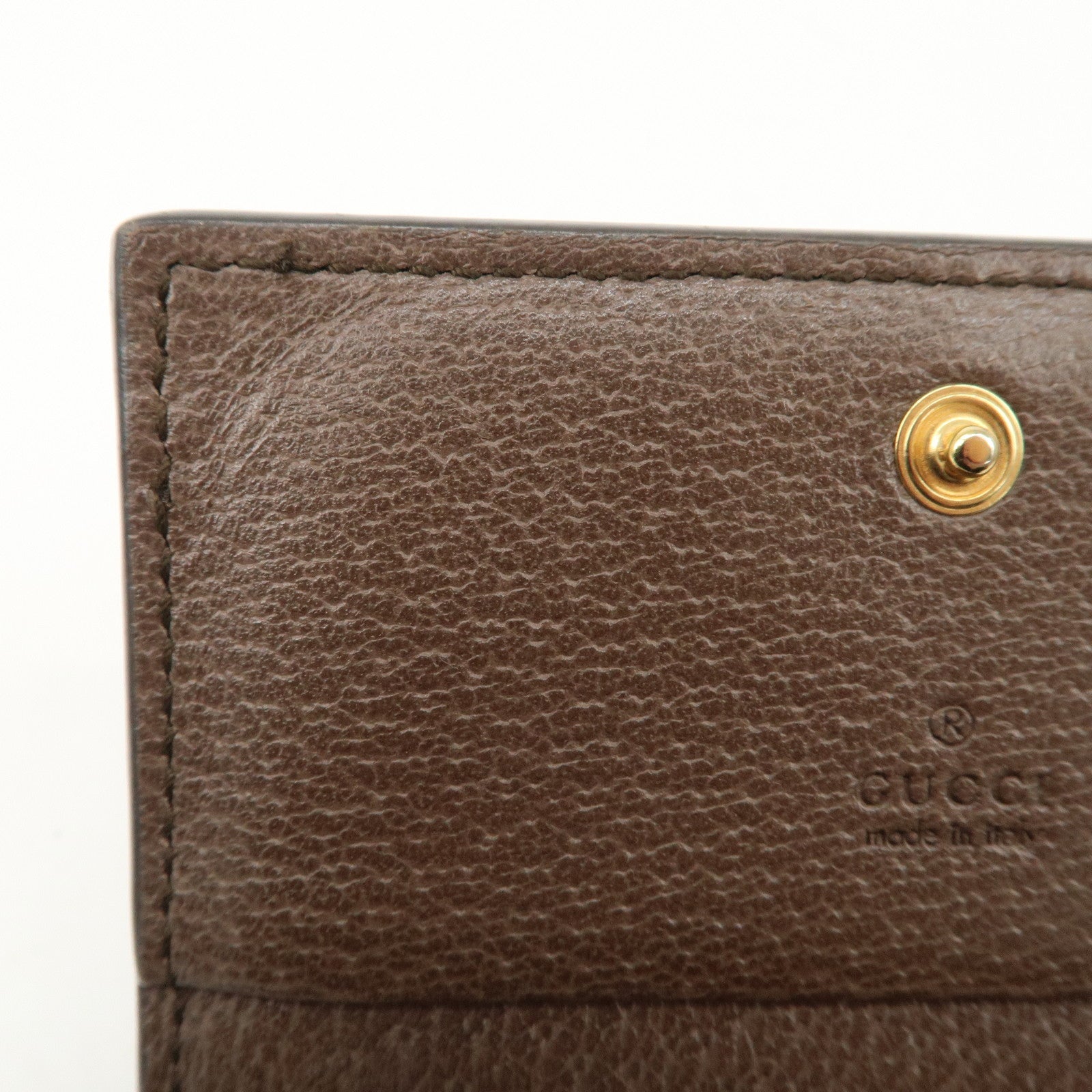 GUCCI Ophidia GG Supreme Leather Bi-Fold Wallet Beige 523155