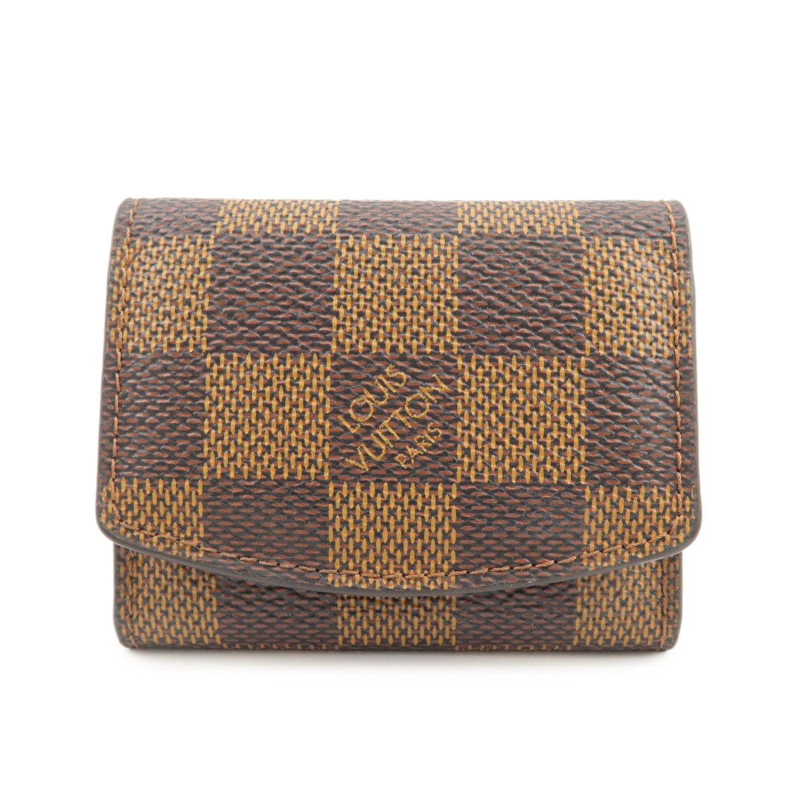 Louis Vuitton Damier Cufflinks Case Damier Ebene M64681