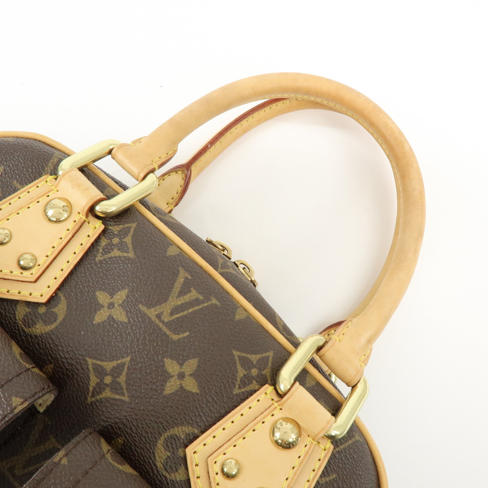 Louis Vuitton Monogram Manhattan PM Hand Bag Brown M40026