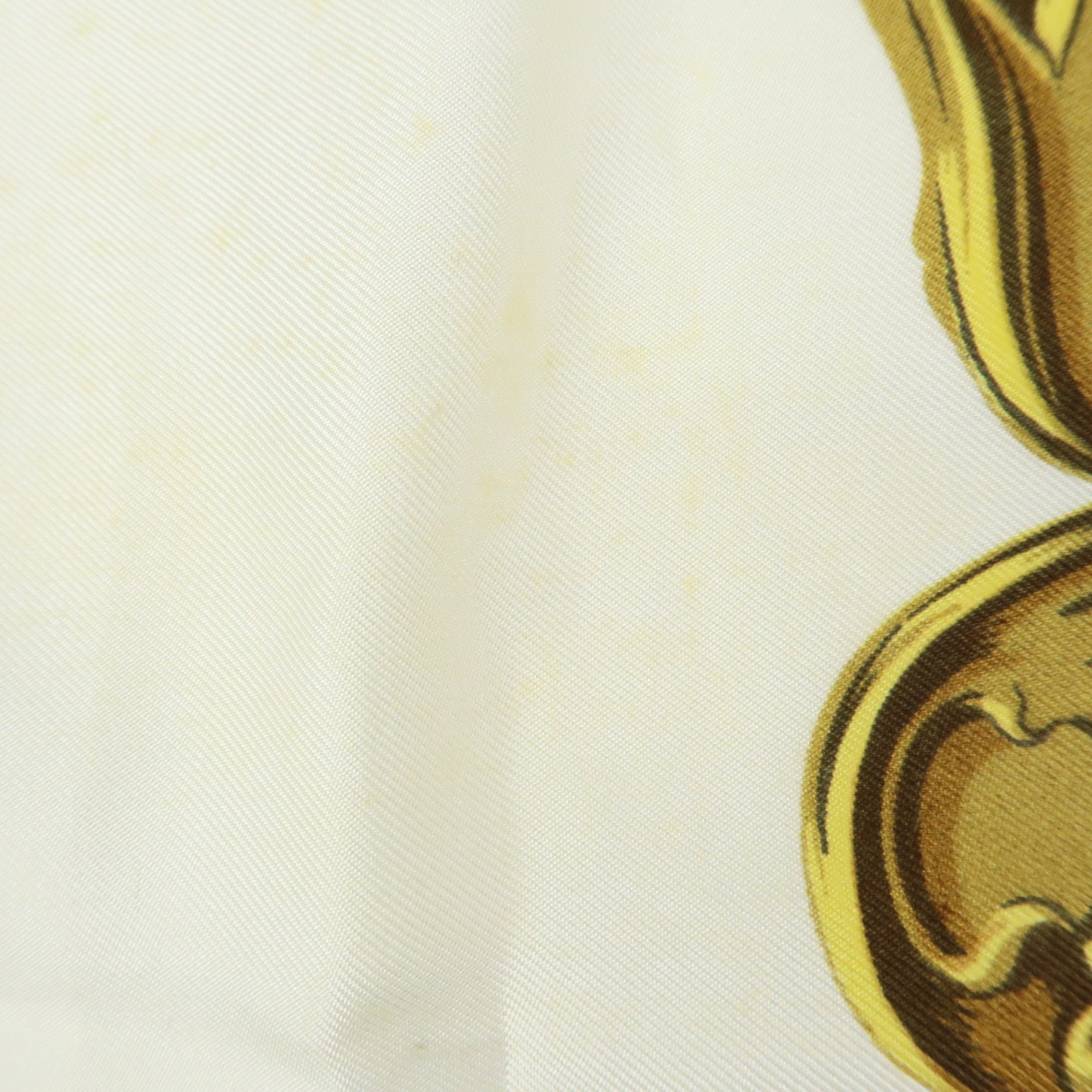 HERMES Carre 90 Silk 100% Scarf BRIDES DE GALA Bridle Green White