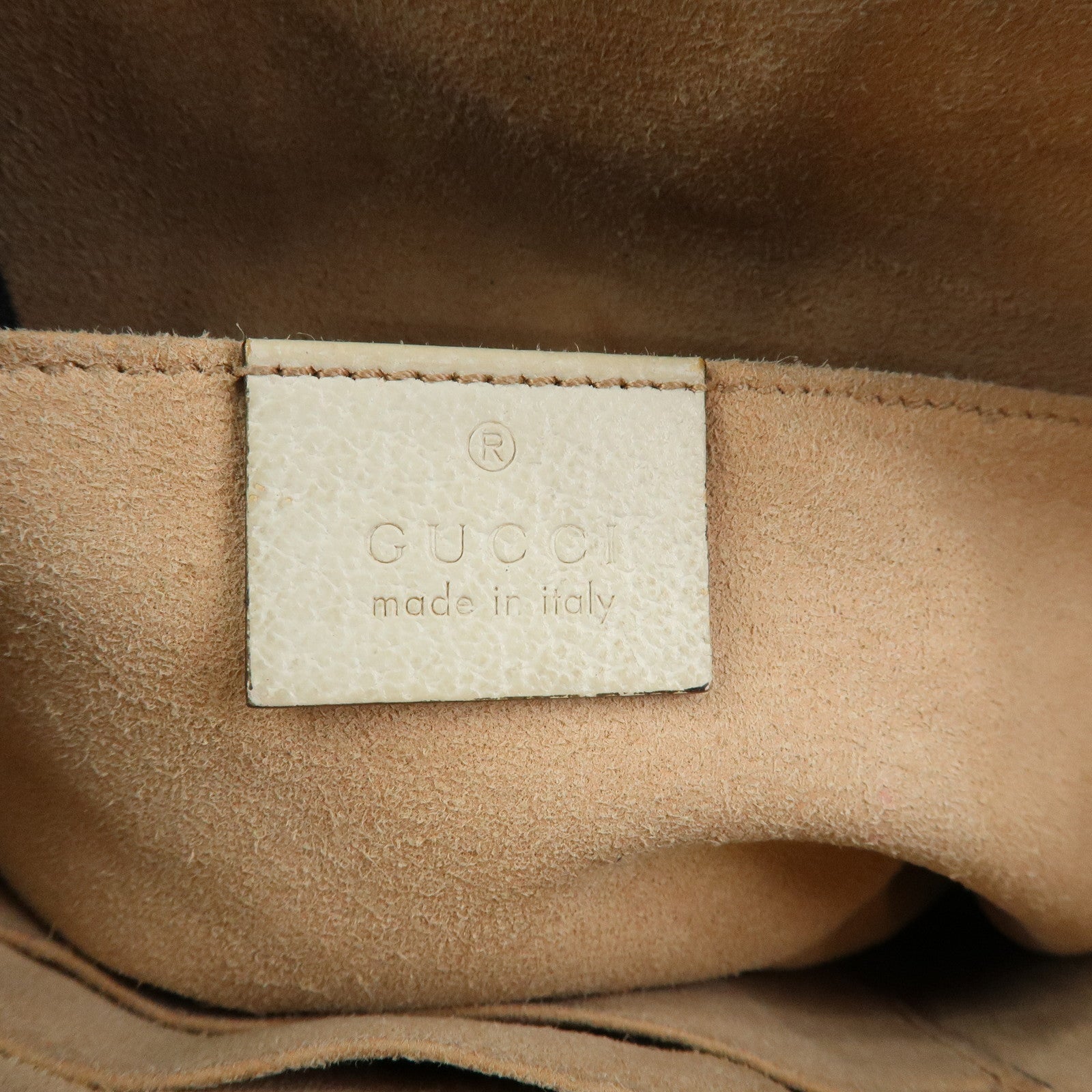 GUCCI Sherry Leather Shoulder Bag Crossbody Bag White 499621