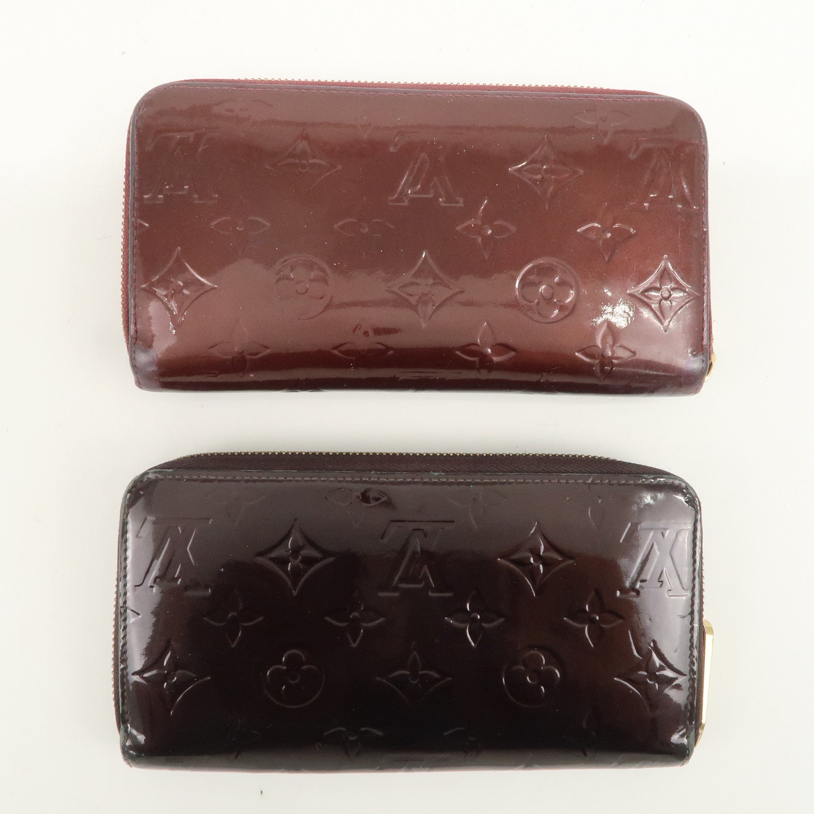 Louis Vuitton Monogram Vernis Leather Set of 2 Wallet M93522/M93575