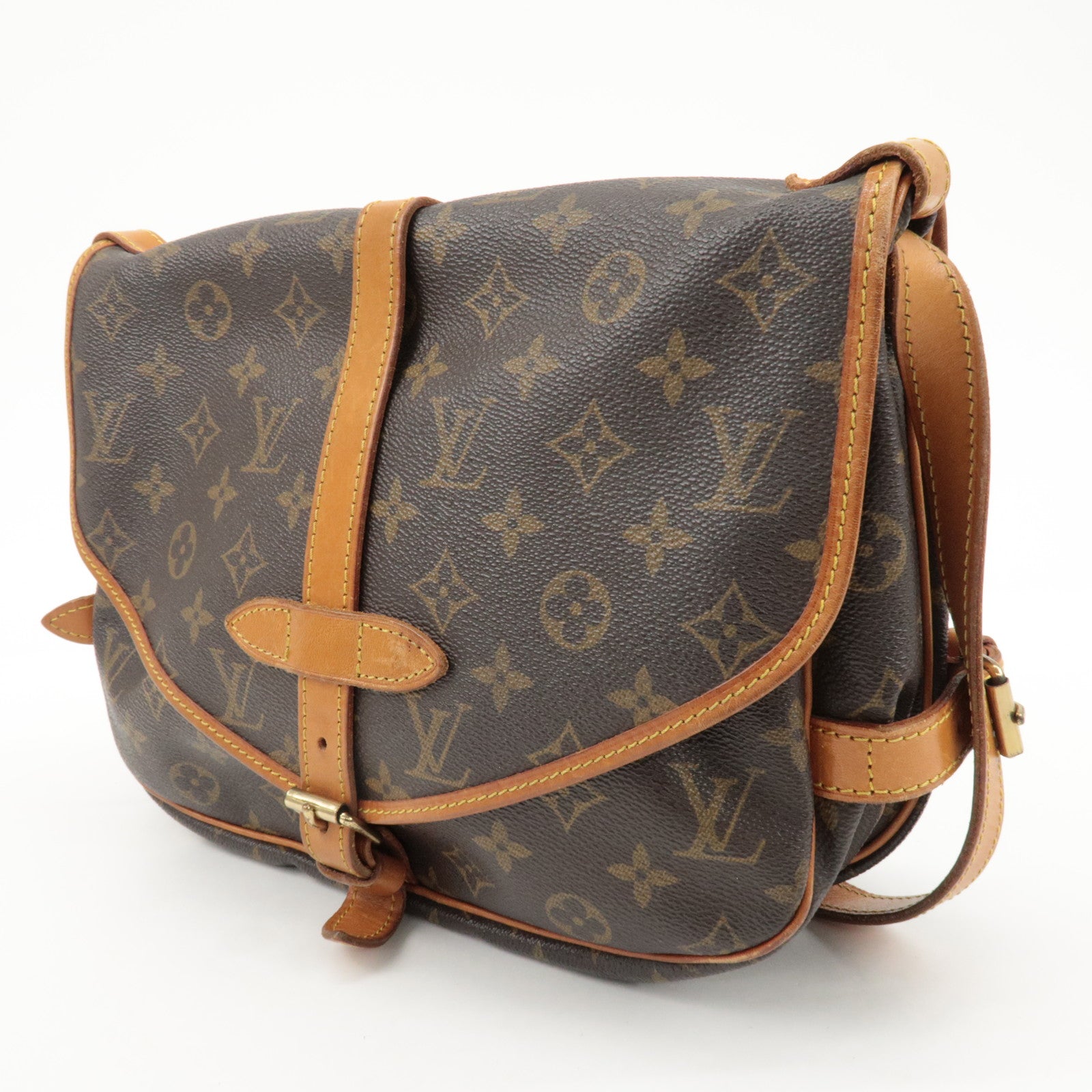 Louis Vuitton Monogram Saumur 30 Shoulder Bag Brown M42256 Used