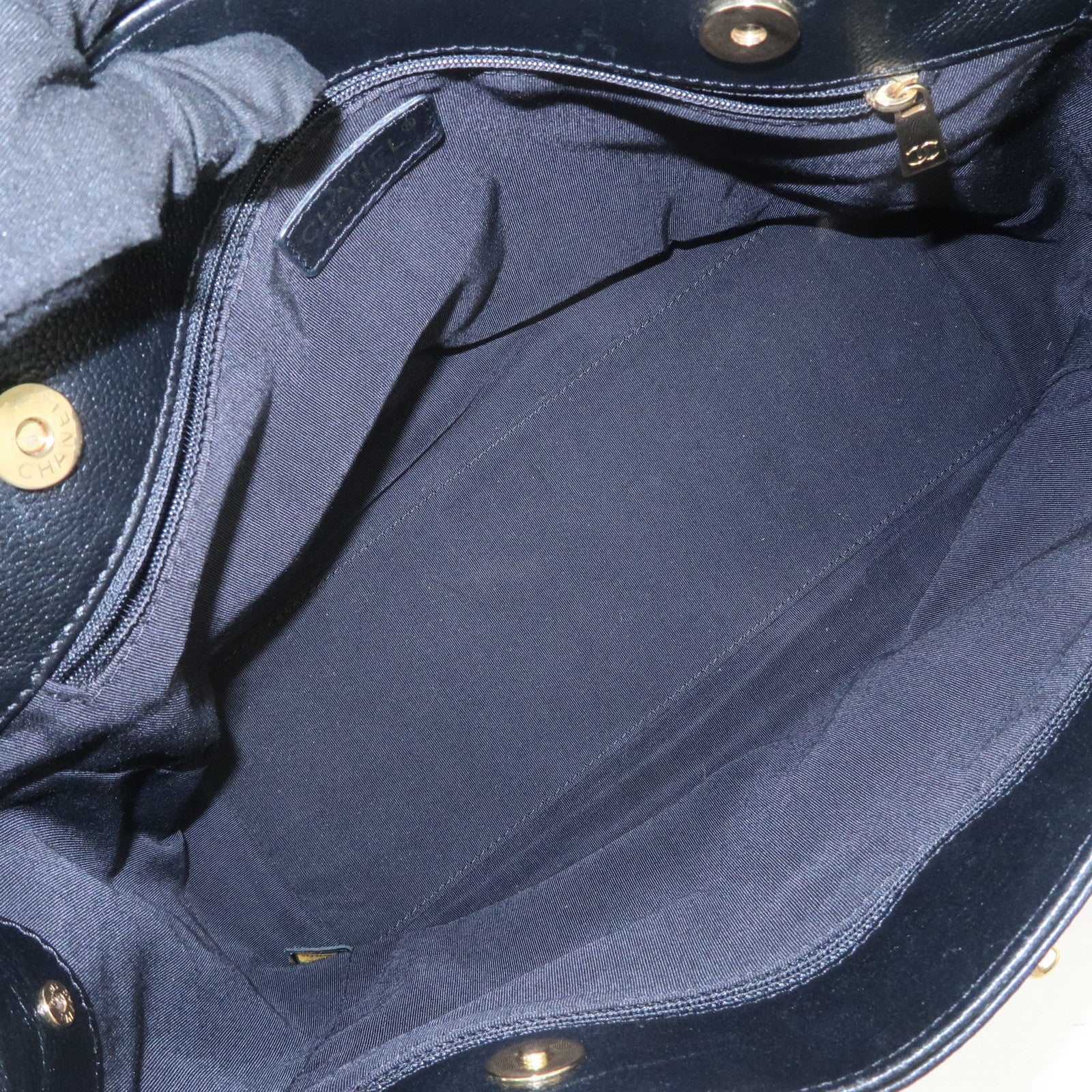 CHANEL Executive Leather Tote Bag Hand Bag Black A15206