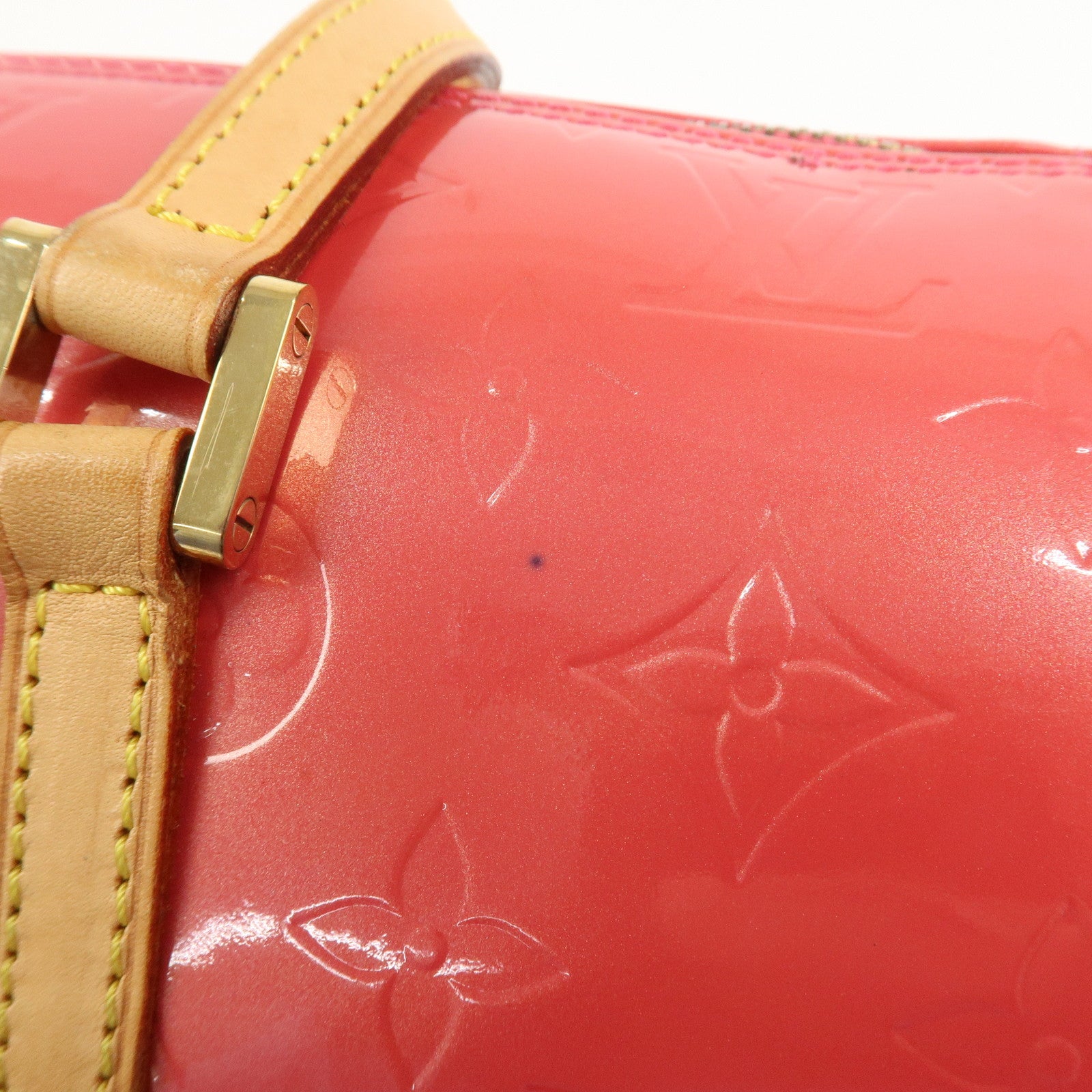 Louis Vuitton Monogram Vernis Bedford Hand Bag Framboise M9133F