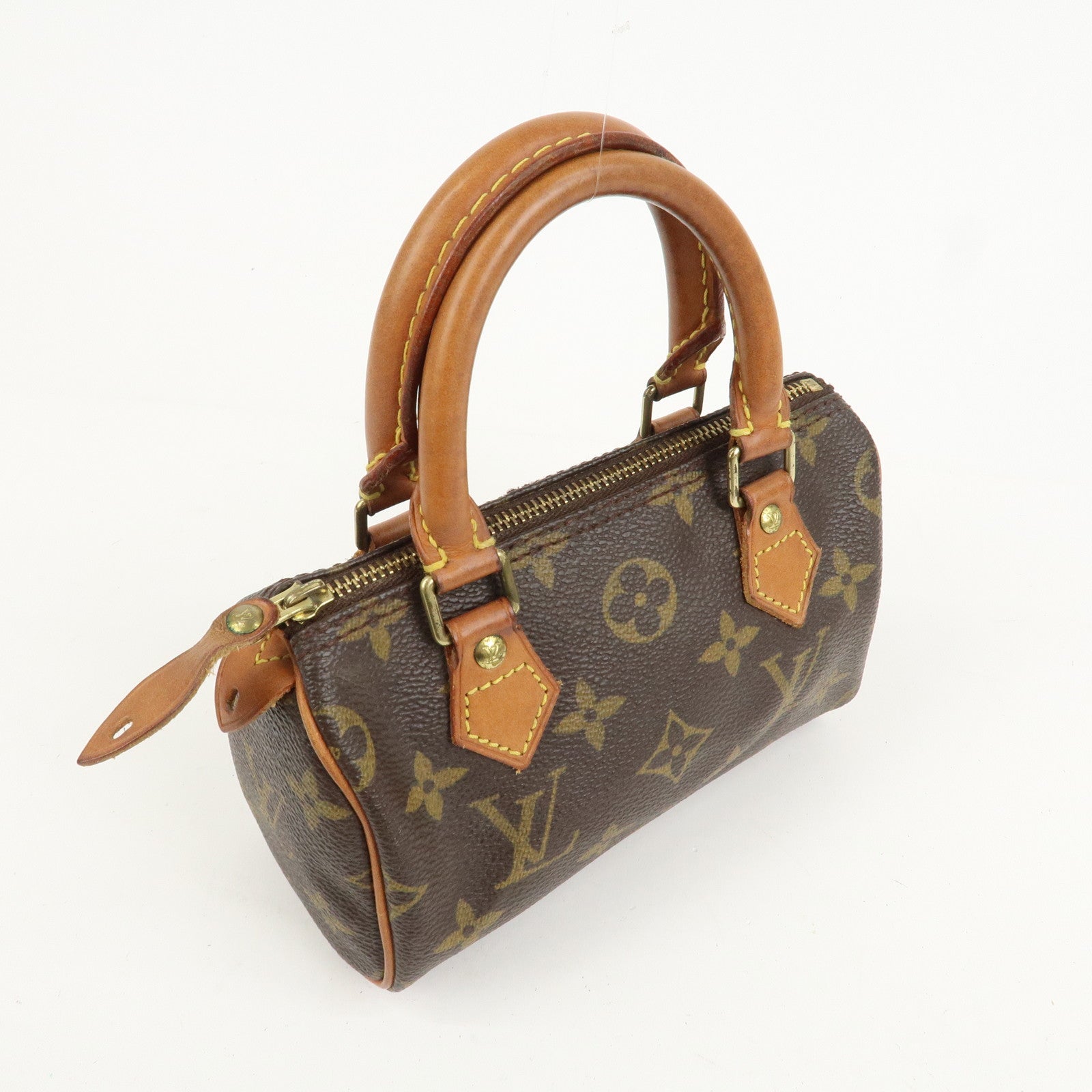 Louis Vuitton Monogram Mini Speedy Hand Bag Brown M41534