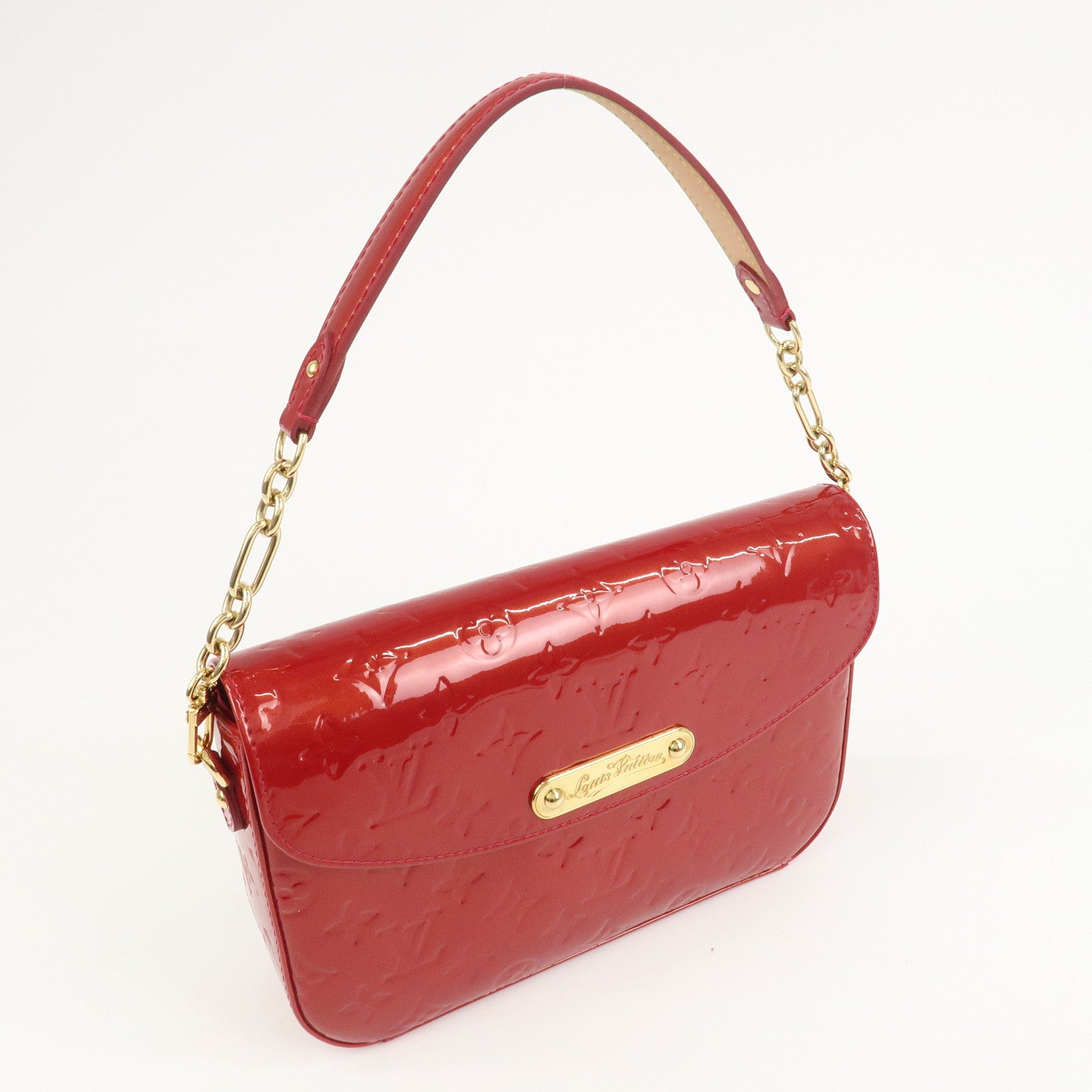 Louis Vuitton Monogram Vernis Rodeo Drive Shoulder Bag Red M93599