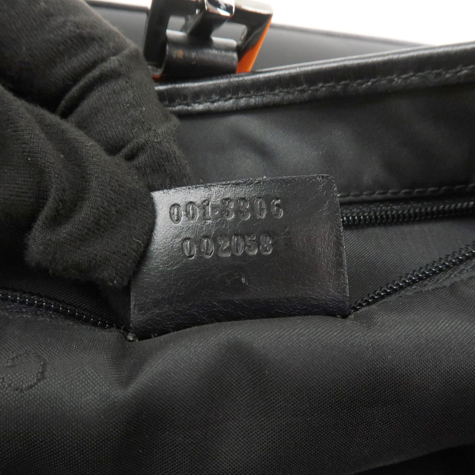 GUCCI Jackie Canvas Leather Shoulder Bag Hand Bag Black 001・3306