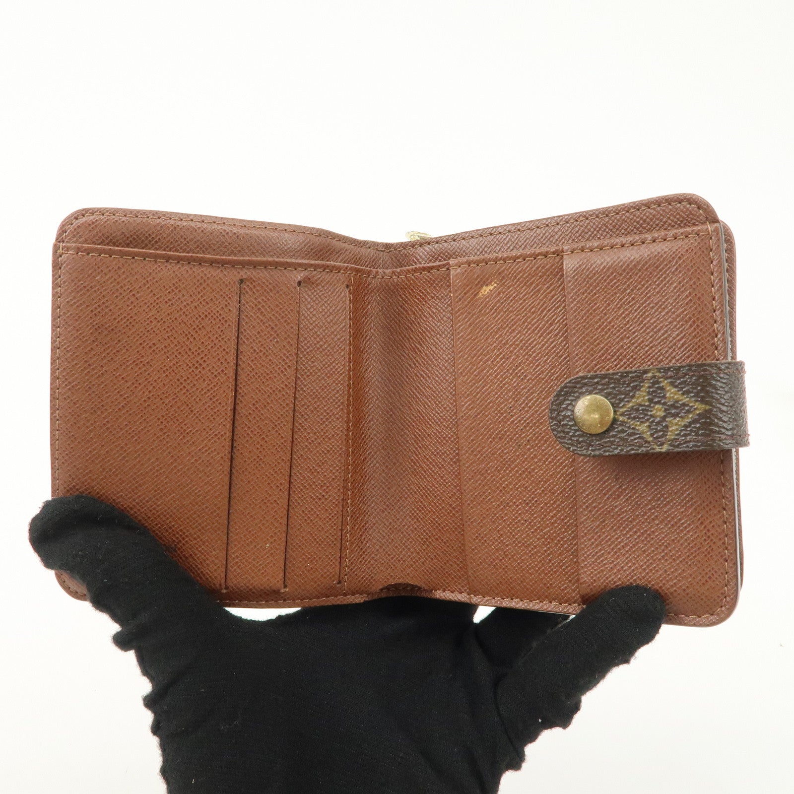 Louis Vuitton Louis Monogram Compact Small Zippy Wallet M61667 Used