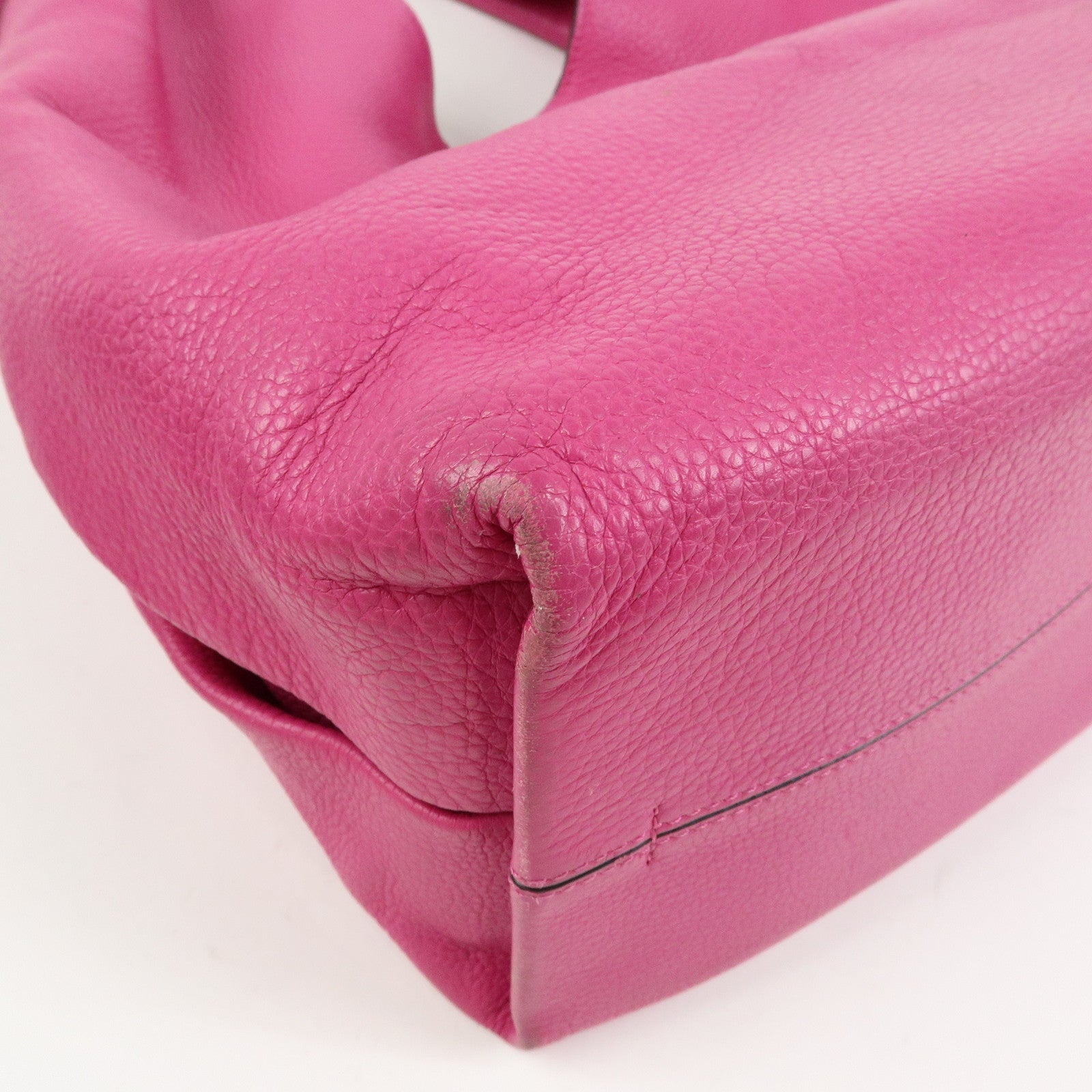 LOEWE Anagram Leather Shoulder Bag Hobo Bag Tote Bag Pink