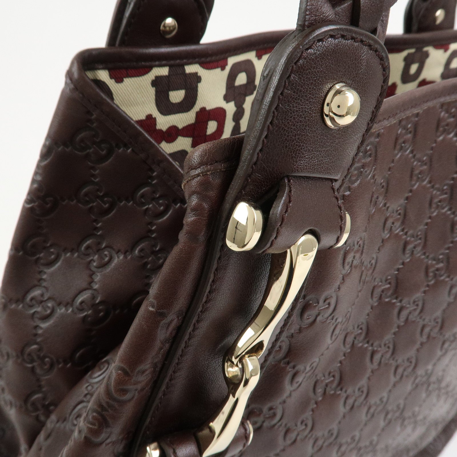 GUCCI Horsebit Guccissima Leather Hand Bag Shoulder Bag 137621