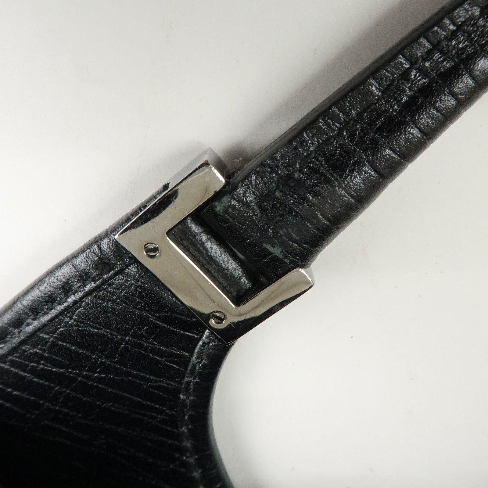 GUCCI Jackie GG Canvas Leather Shoulder Bag Hand Bag Black 01721 Used