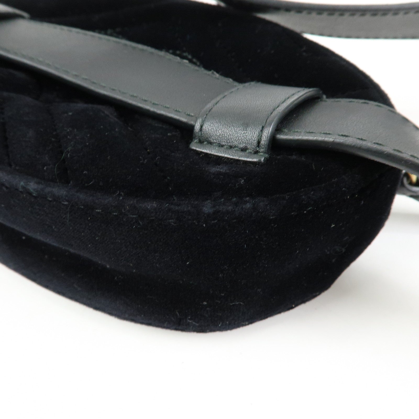 GUCCI Velvet Leather Star Bijou Motif Waist Pouch Body Bag 476434