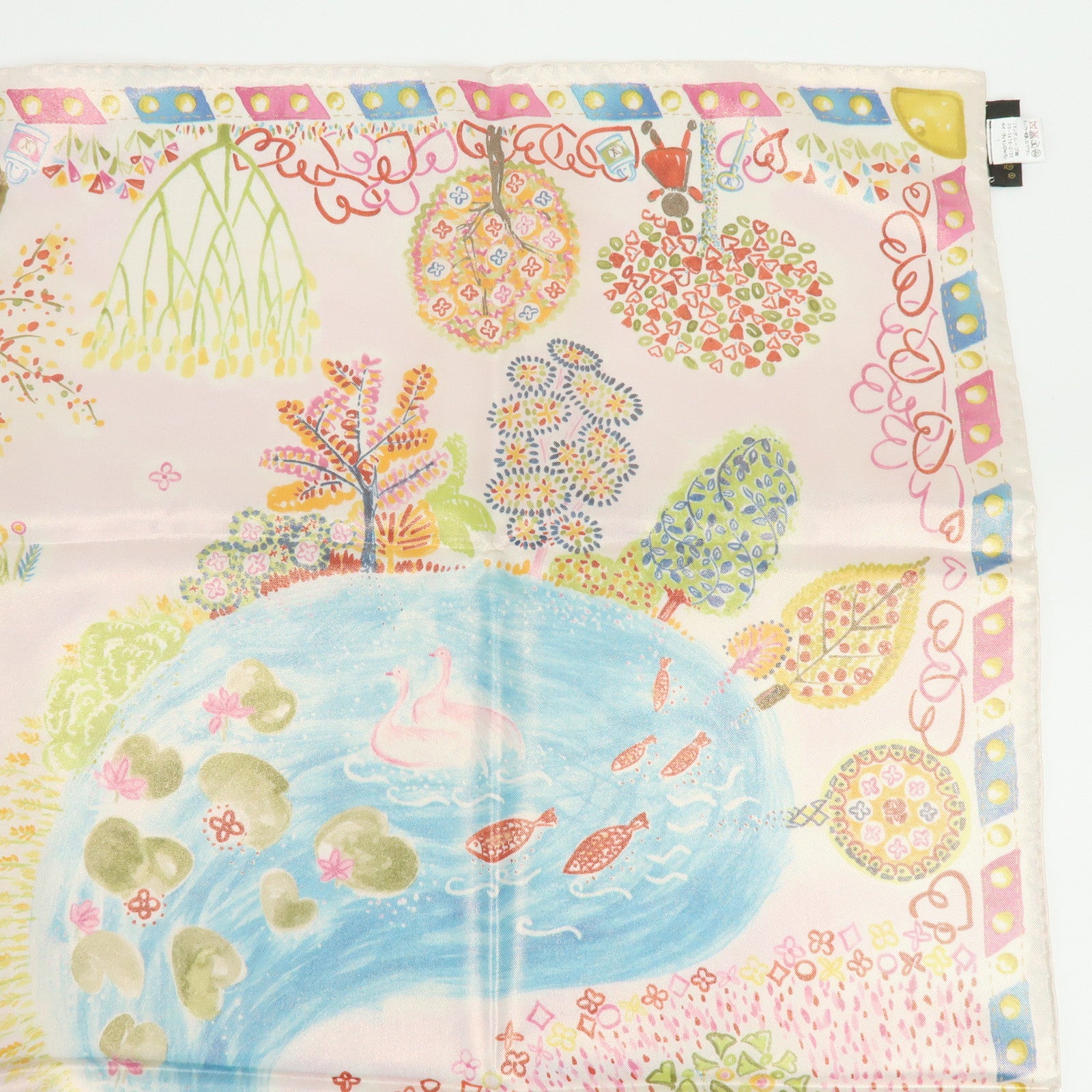 Louis Vuitton Silk 100% Scarf Voyage Autour De Ma Malle M72898