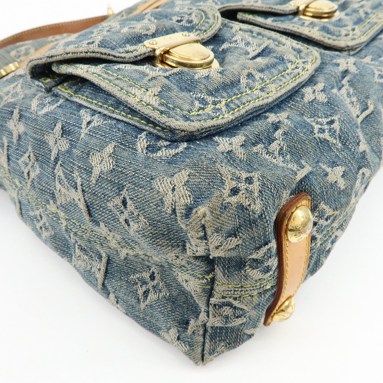 Louis Vuitton Monogram Denim Baggy GM Shoulder Bag Blue M95048