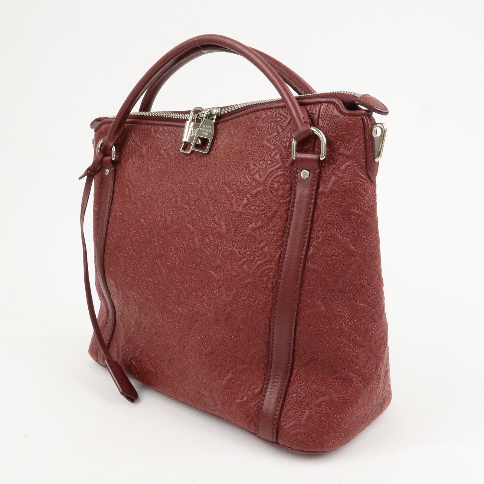 Louis Vuitton Monogram Antheia Ixia MM Lamb Skin 2Way Bag Red M97062