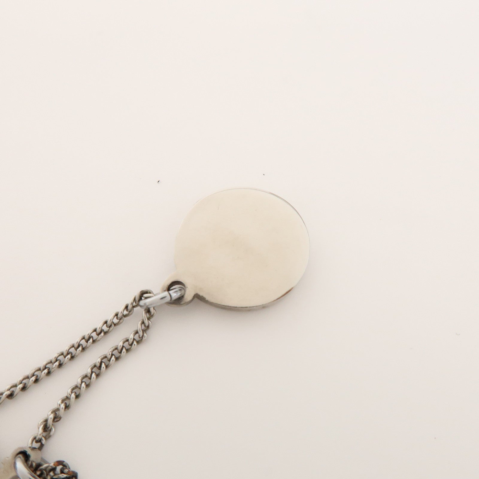Louis Vuitton Monogram Ring Necklace Silver M62485