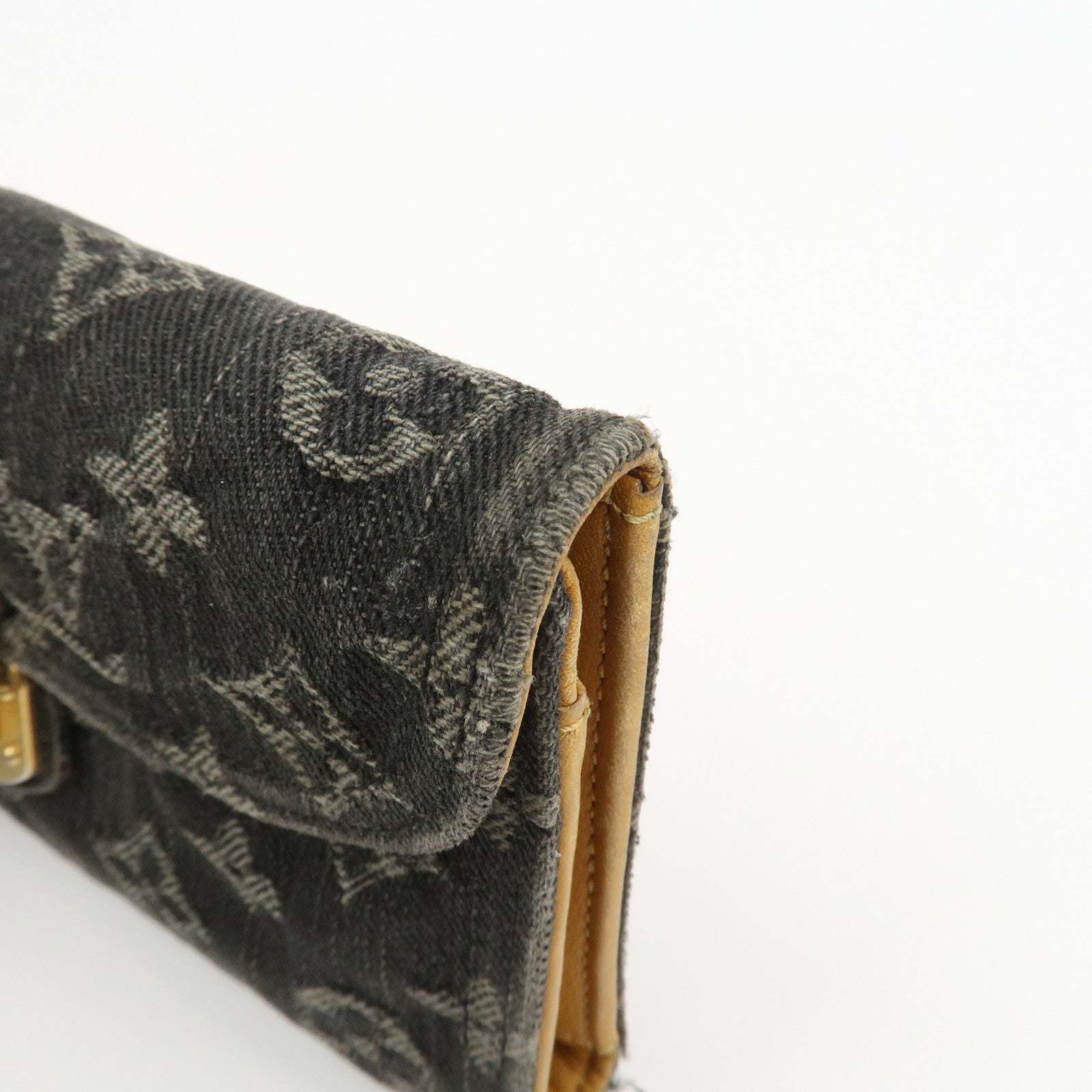 Louis Vuitton Monogram Denim Portefeuille Amelia Noir M95512