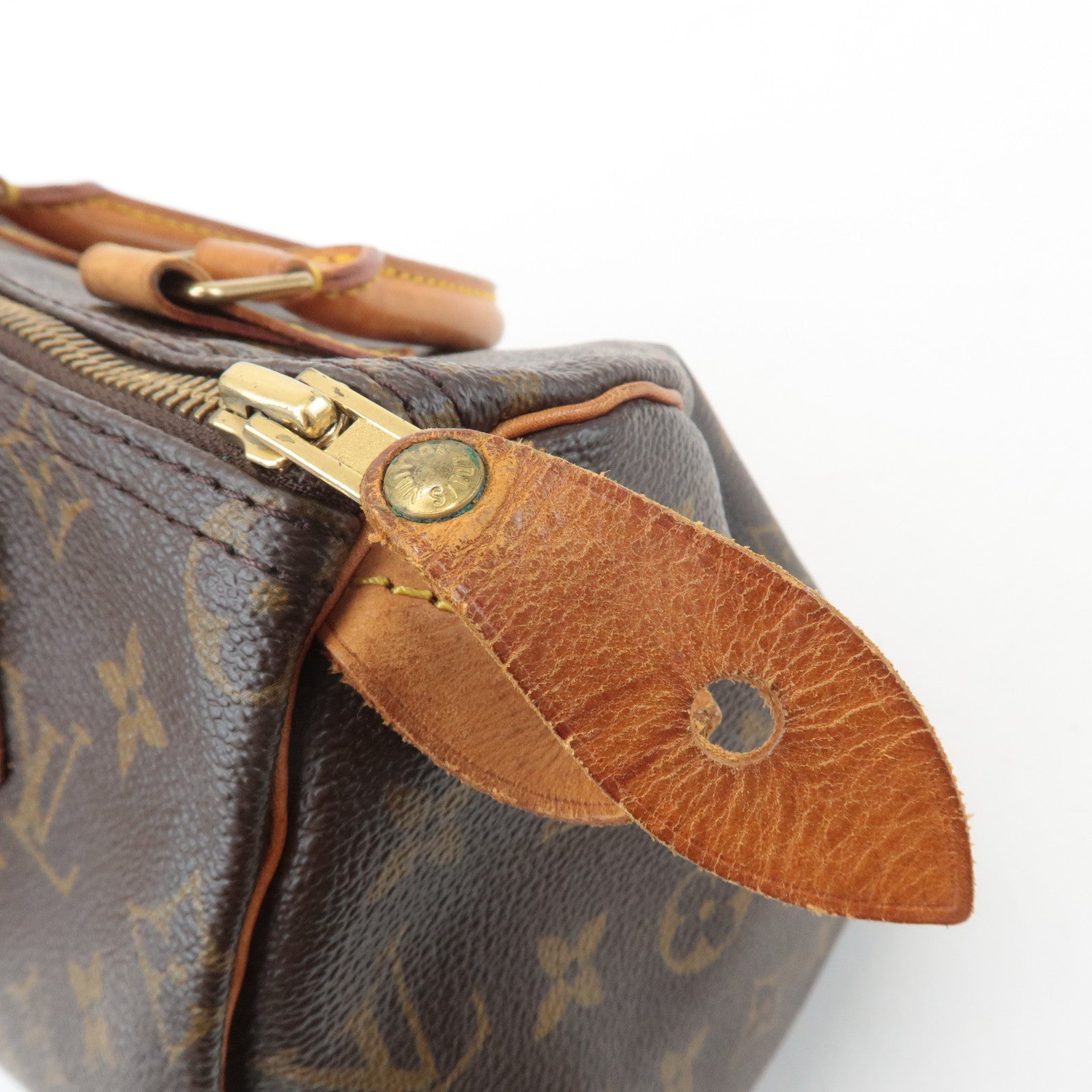 Louis Vuitton Monogram Speedy 25 Hand Bag Boston Bag Brown M41528 Used