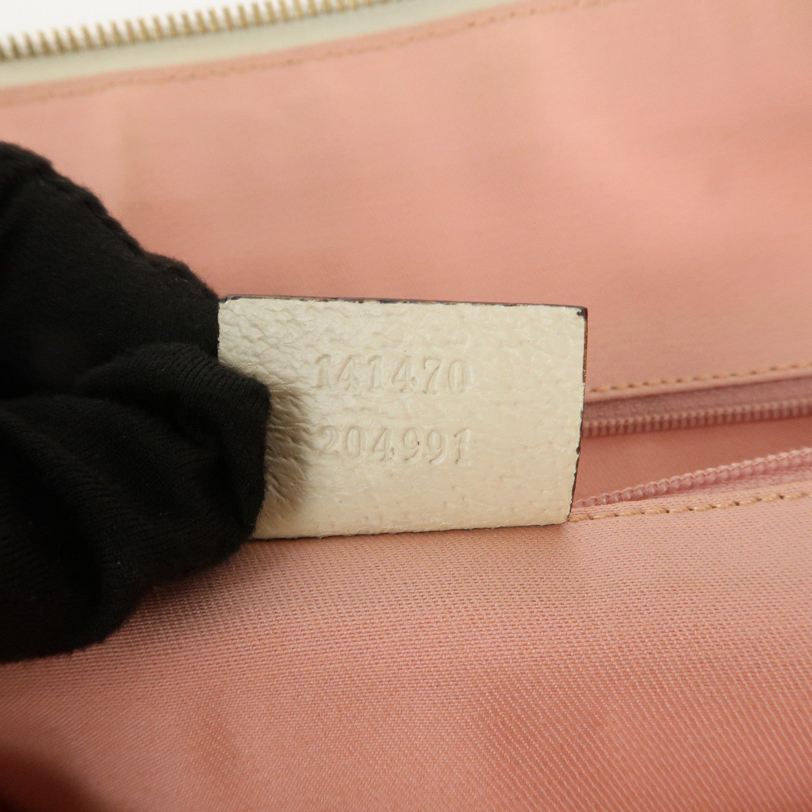 GUCCI Abbey GG Canvas Leather Tote Bag Shoulder Bag Pink 141470