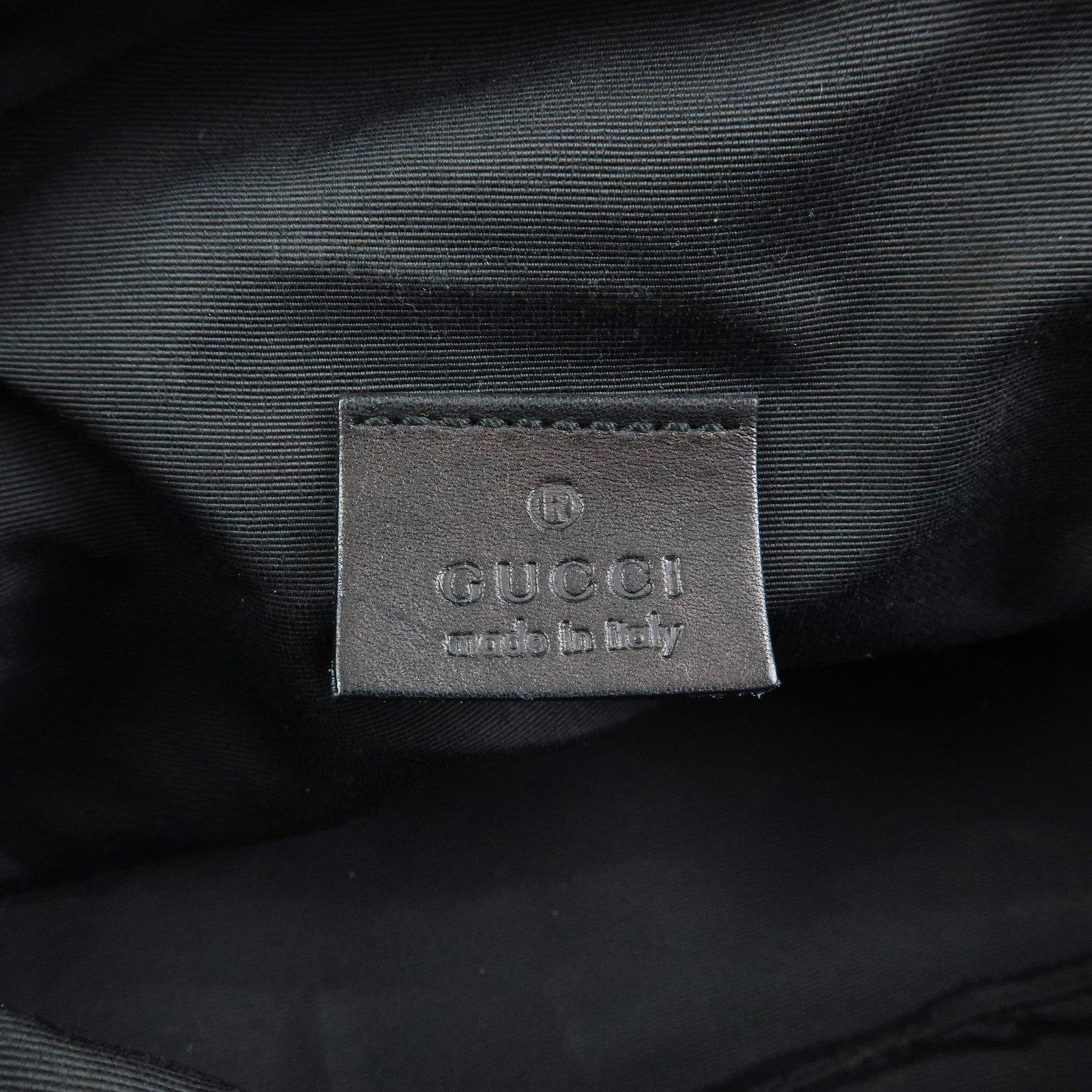 GUCCI Half Moon GG Denim Shoulder Bag Hand Bag Black 90781