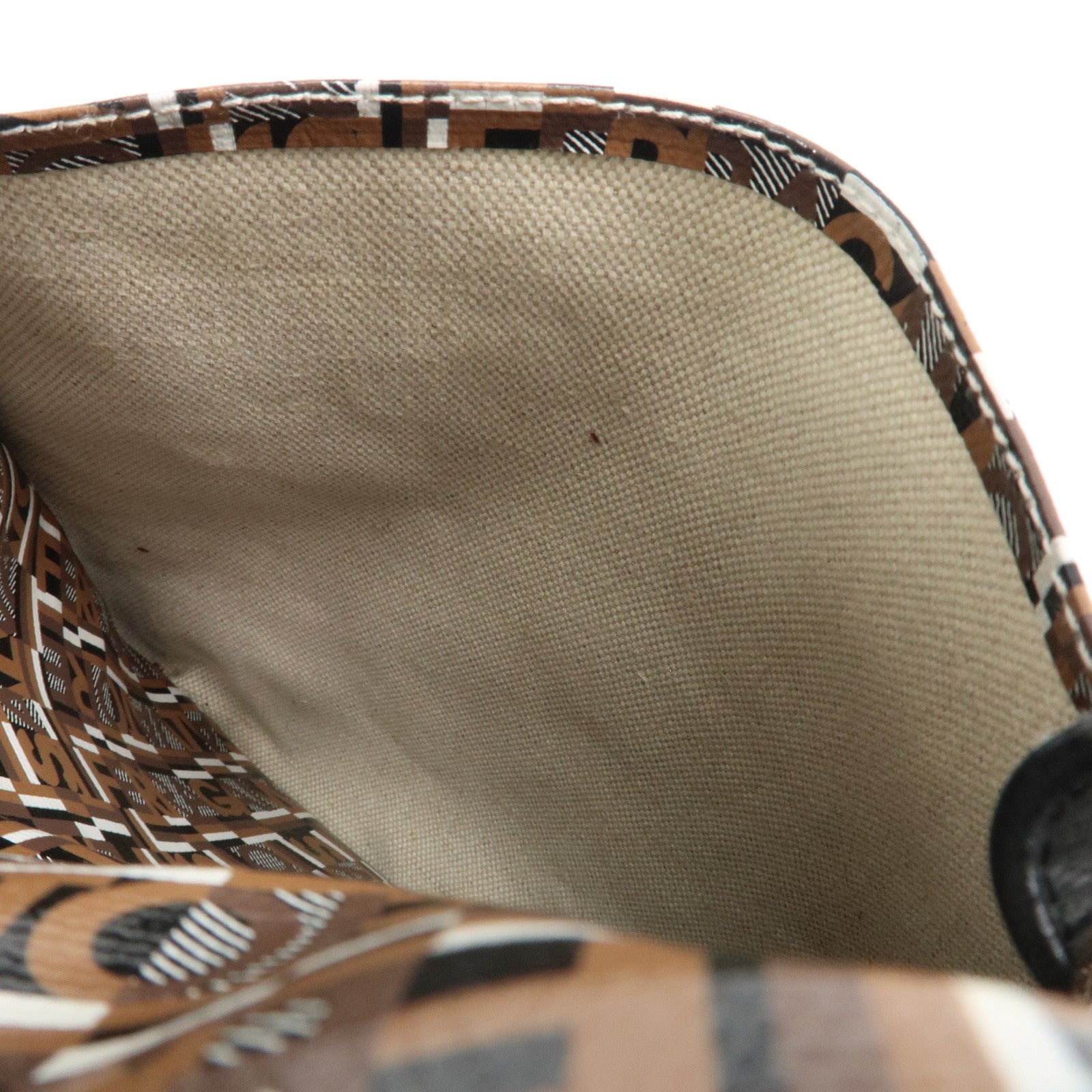 Ferragamo Leather PVC Shoulder Bag Black Brown White