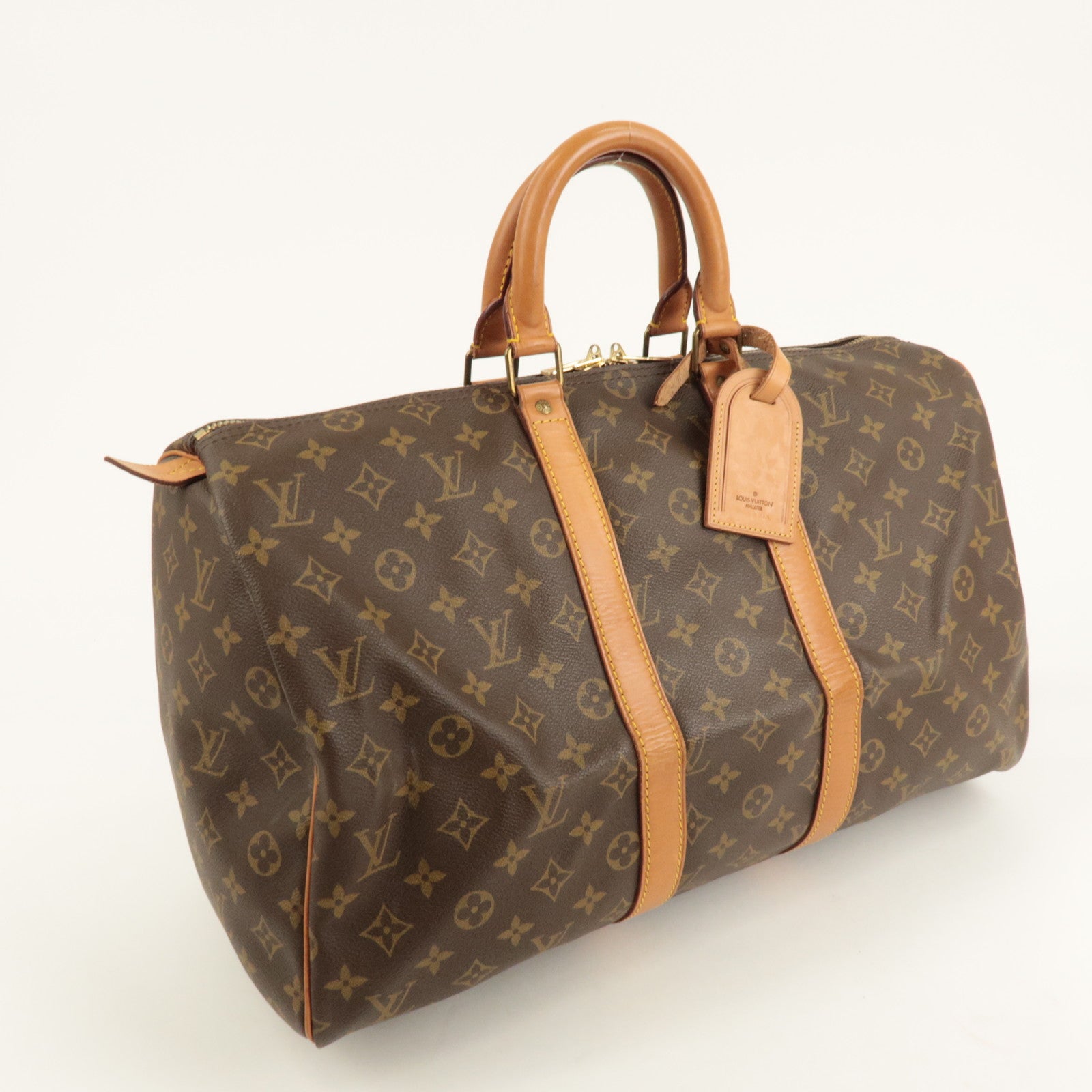 Louis Vuitton Monogram Keep All 45 Boston Bag Brown M41428