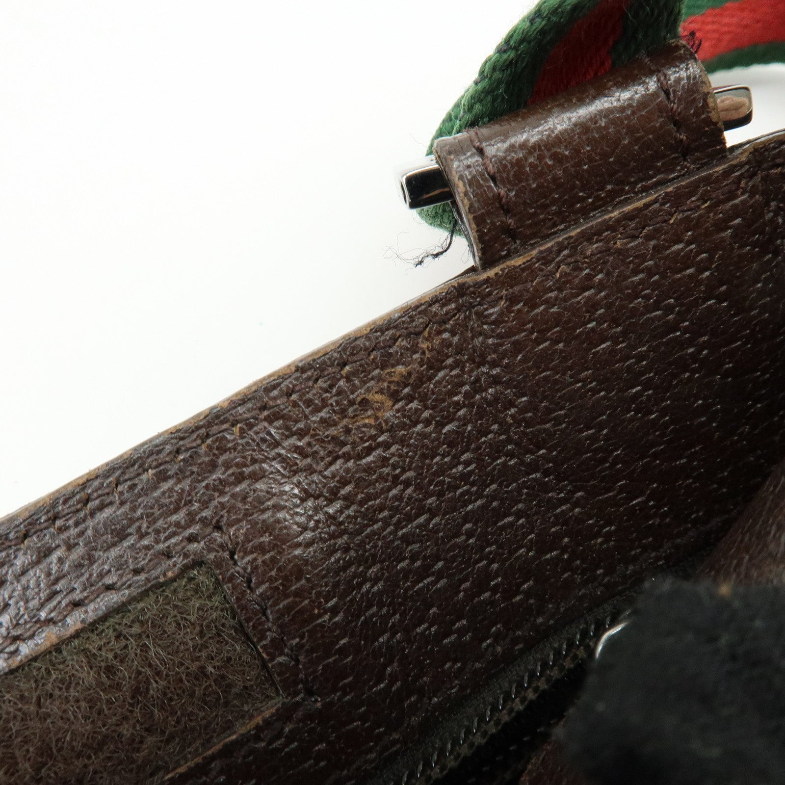 GUCCI Sherry GG Canvas Leather Shoulder Crossbody Bag Brown 27639