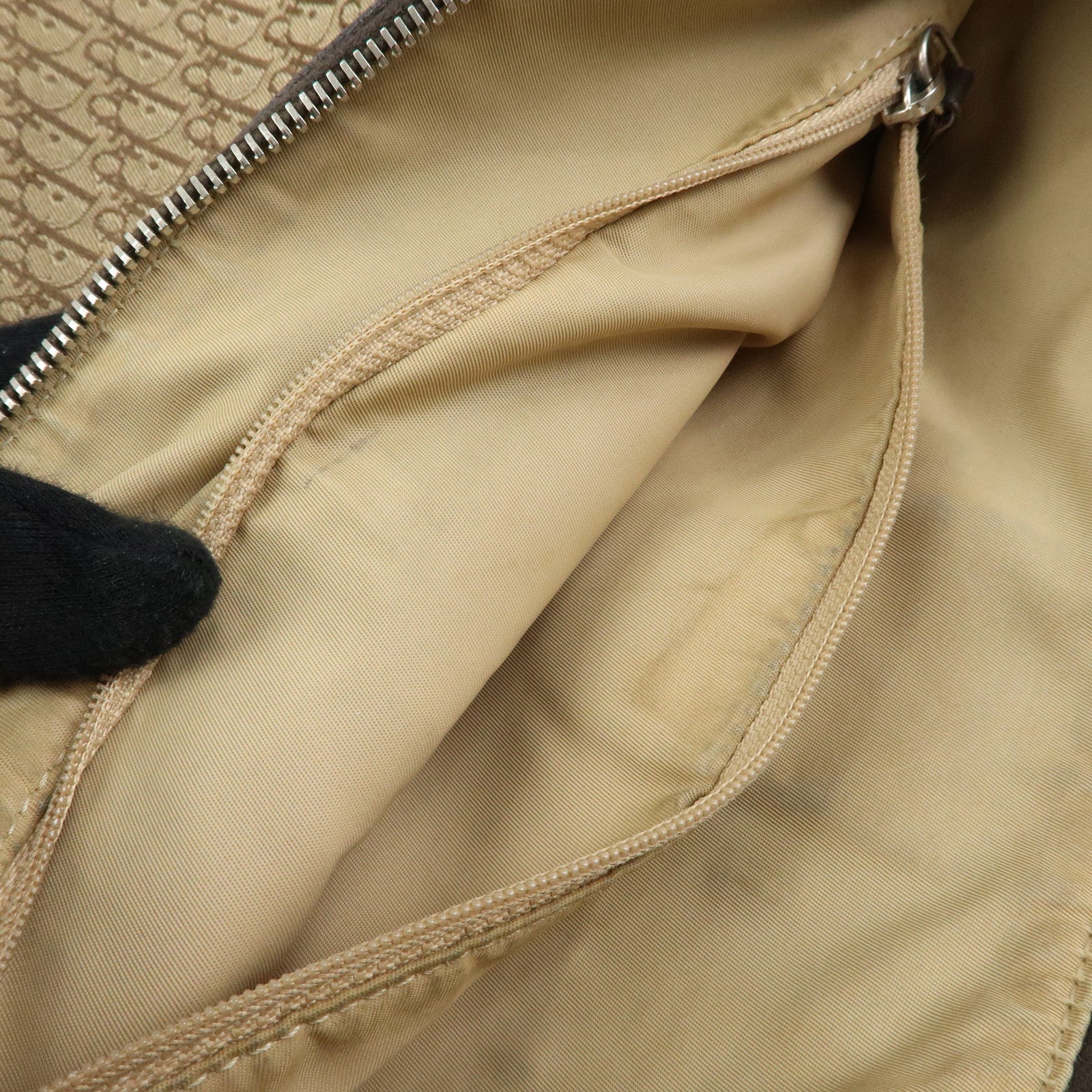 Christian Dior Street Chic Trotter Canvas Leather Shoulder Bag