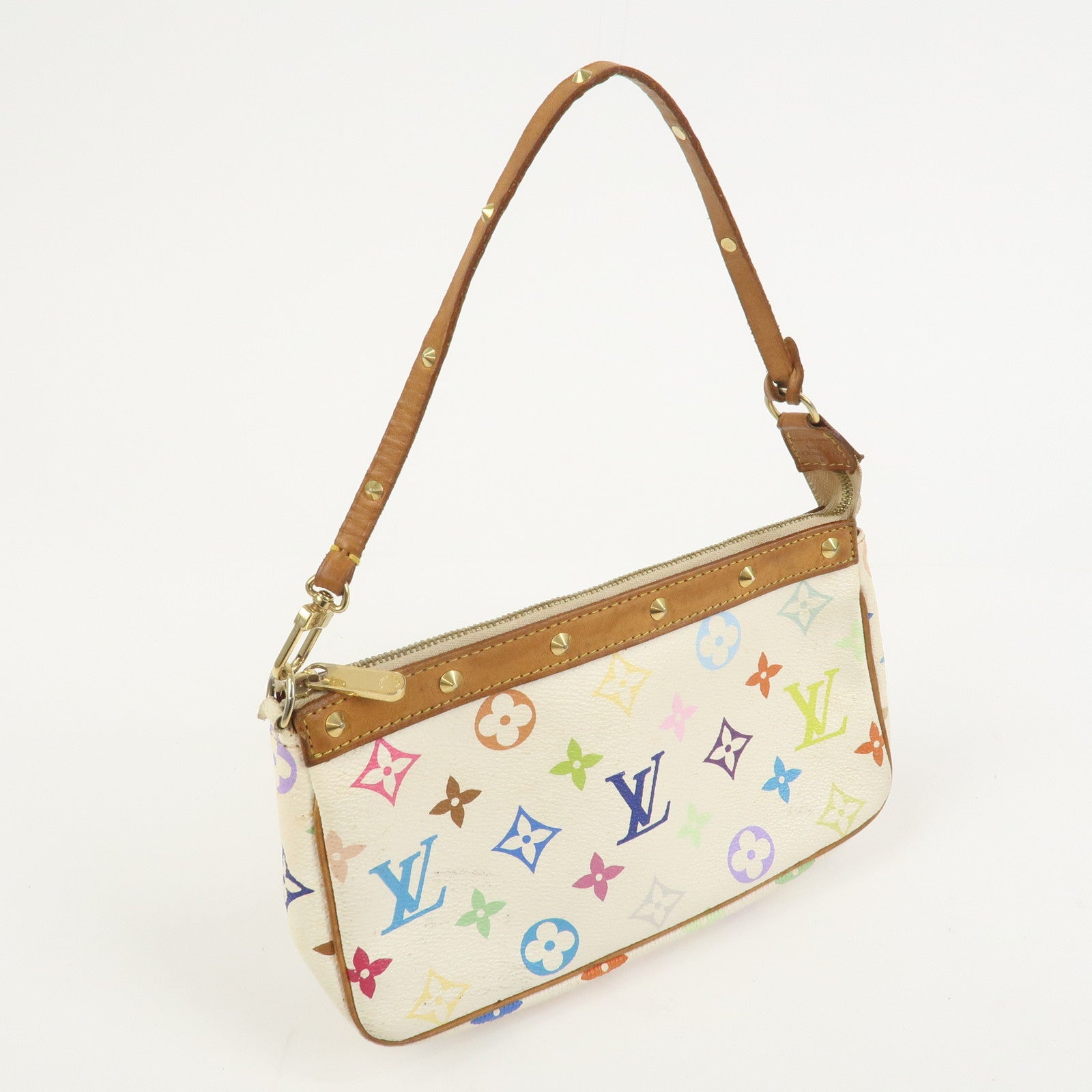 Louis Vuitton Monogram Multicolor Pochette Accessoires Blanc M92649