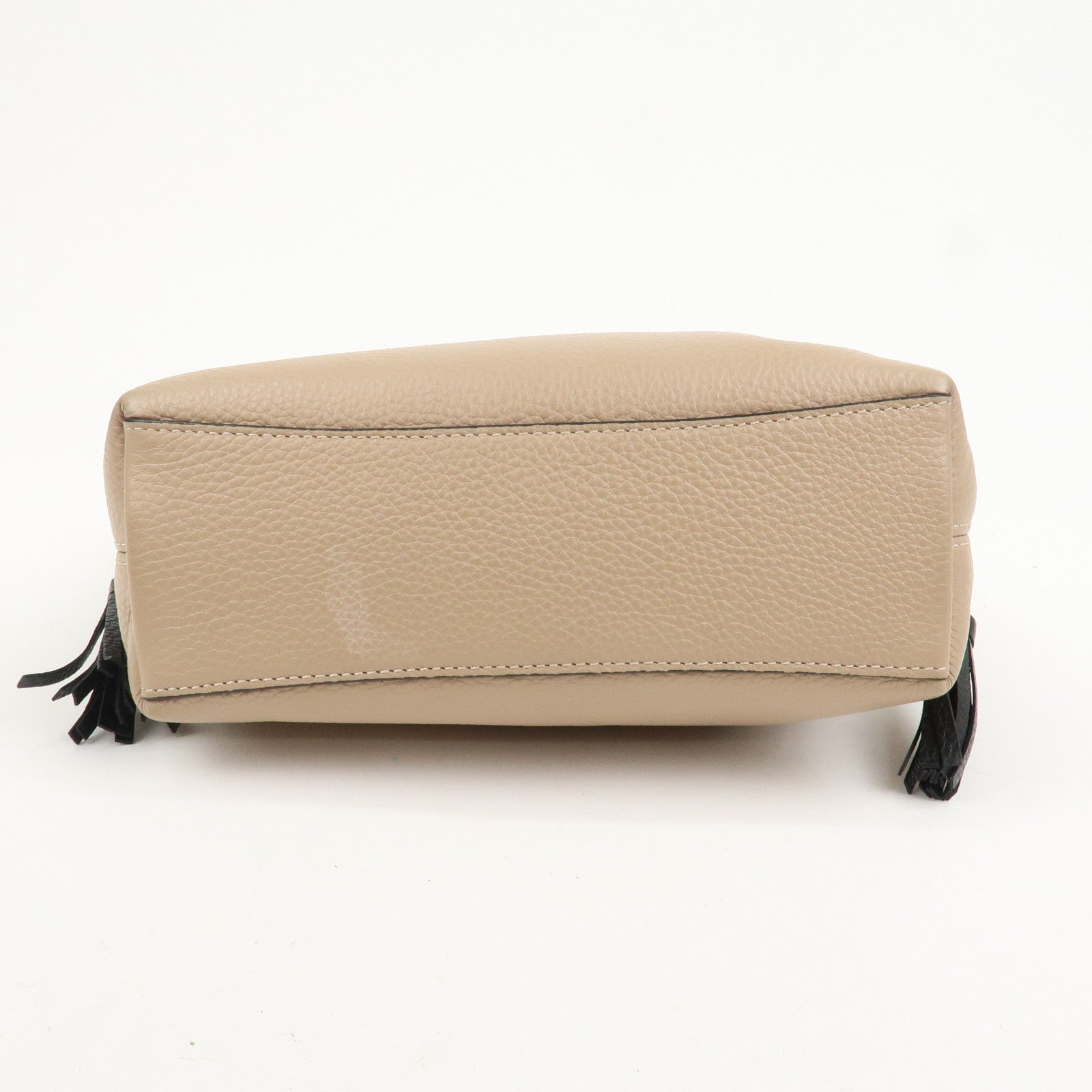 COACH Andy Leather 2Way Bag Crossbody Bag Hand Bag Beige Black