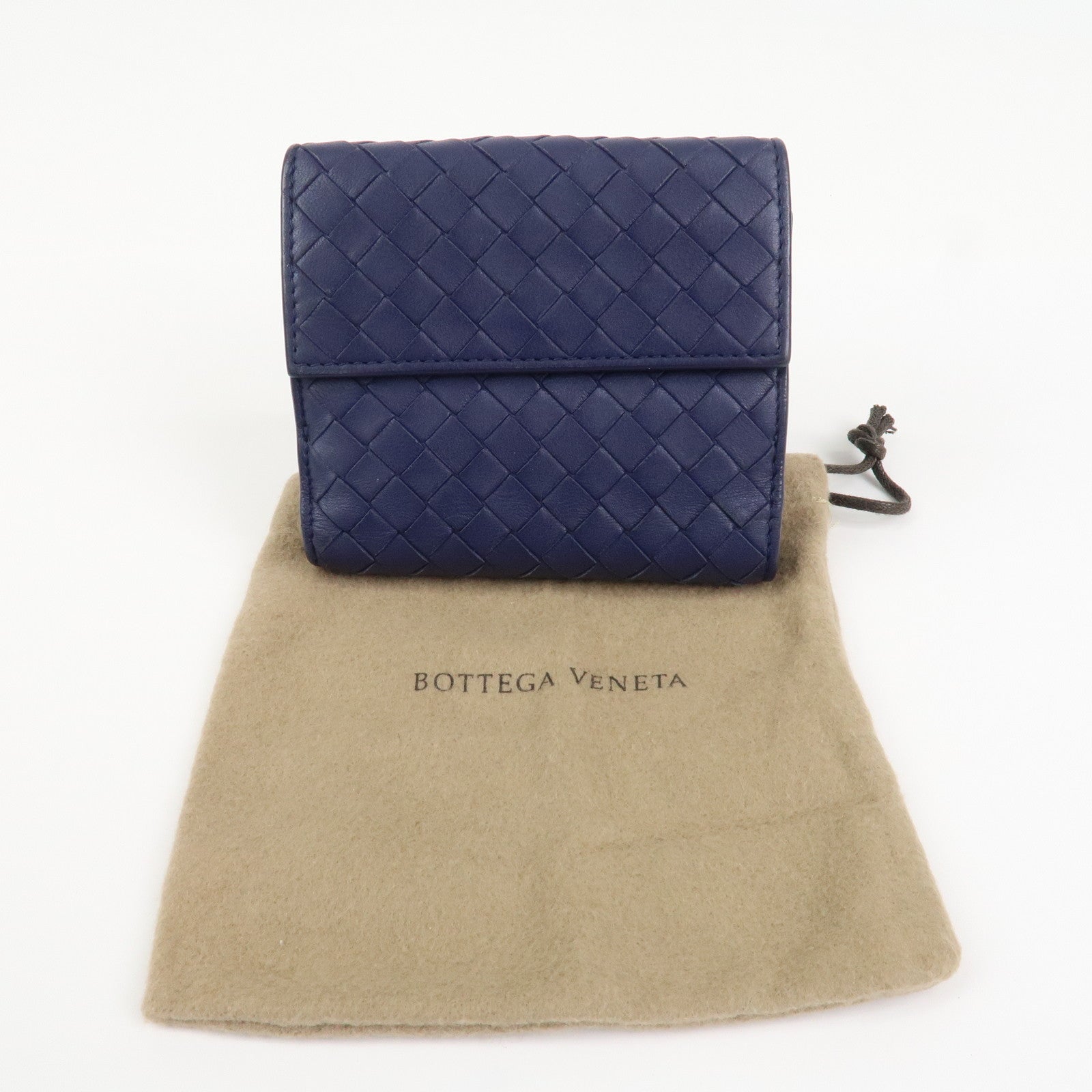 BOTTEGA VENETA Intrecciato Leather W Hook Compact Wallet 382576