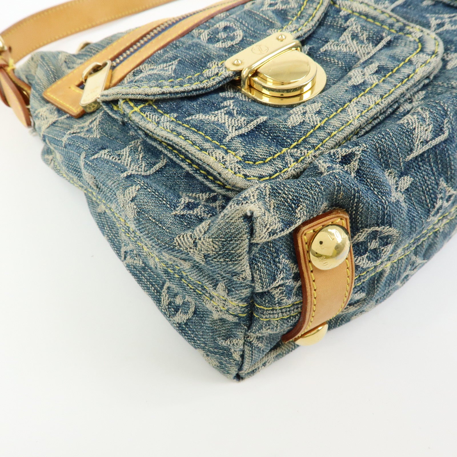 Louis Vuitton Monogram Denim Baggy PM 2Way Bag Shoulder Bag M95049