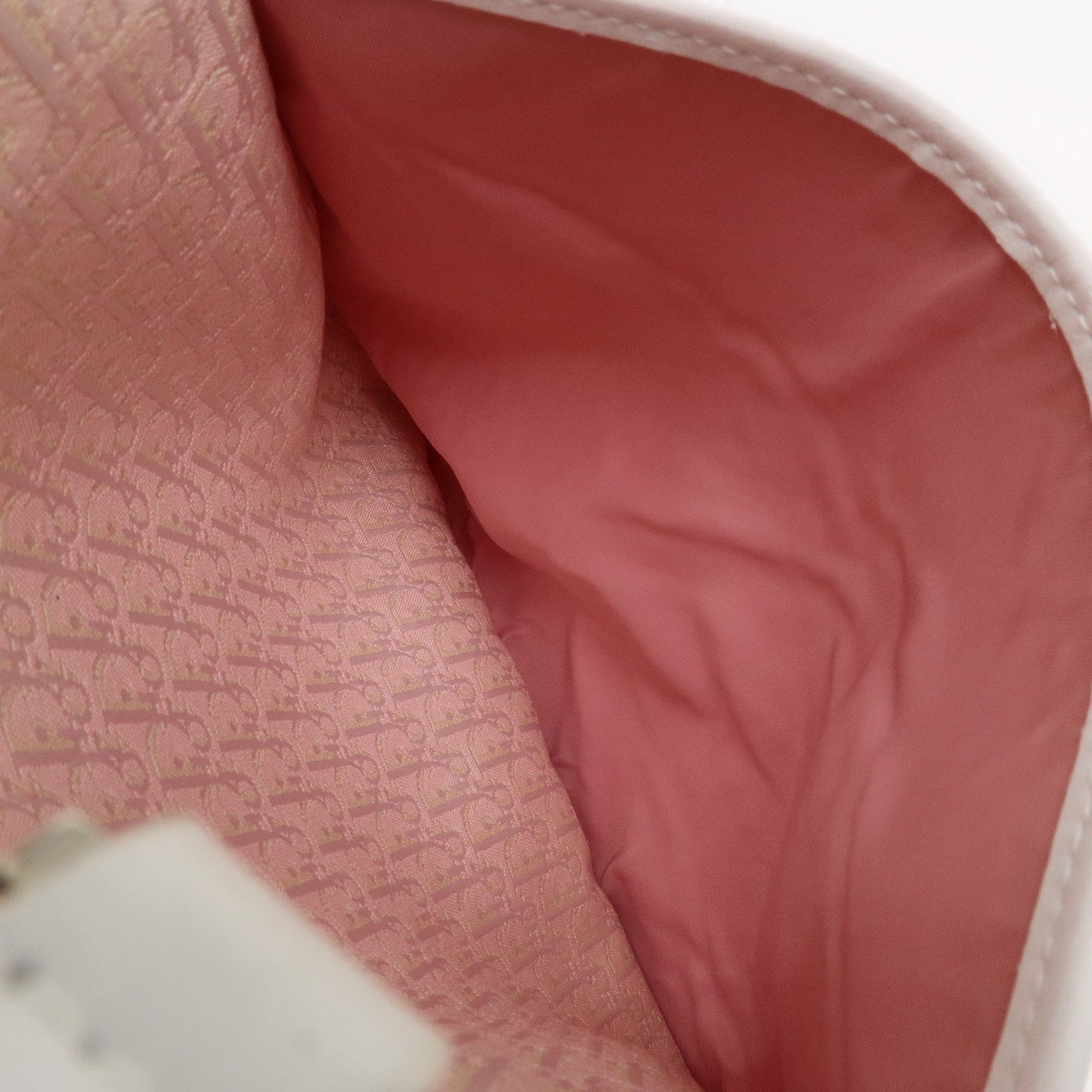 Christian Trotter Dior Canvas Leather Tote Bag Shoulder Bag Pink