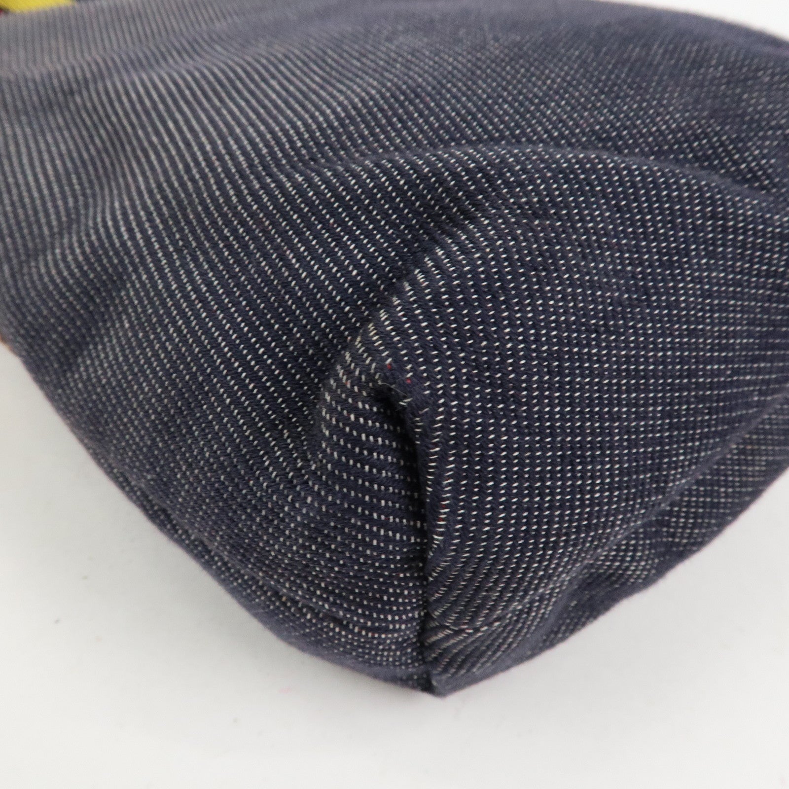 FENDI Zucca Canvas Leather Shoulder Bag Crossbody Bag Navy 7VA155