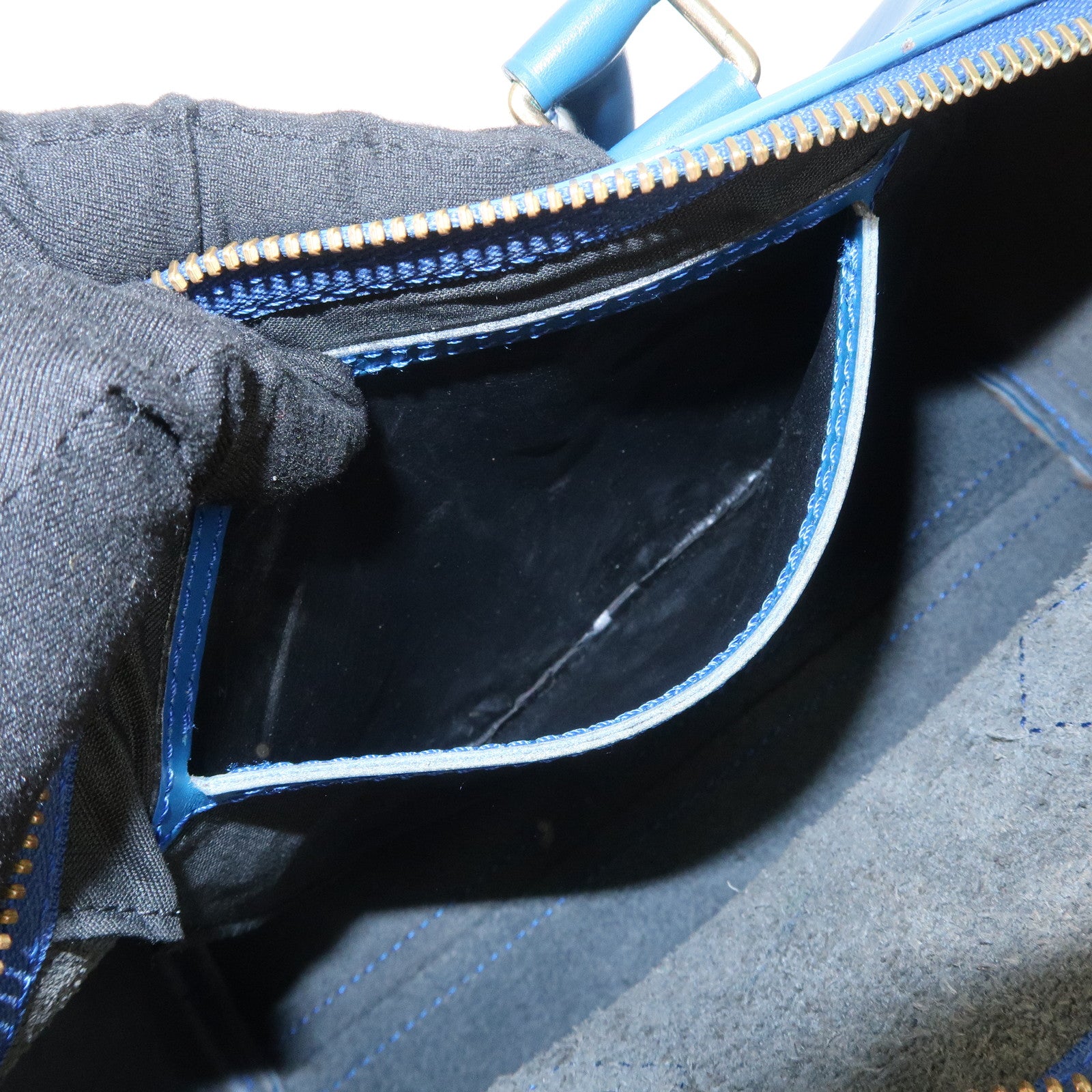 Louis Vuitton Epi Speedy 25 Hand Bag Boston Bag Blue M43015