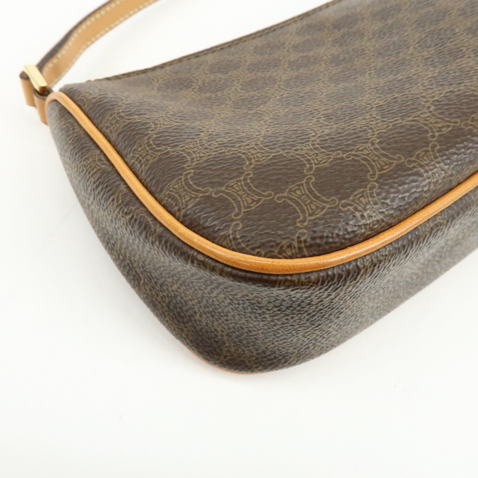 CELINE Macadam PVC Leather Shoulder Bag Hand bag Brown