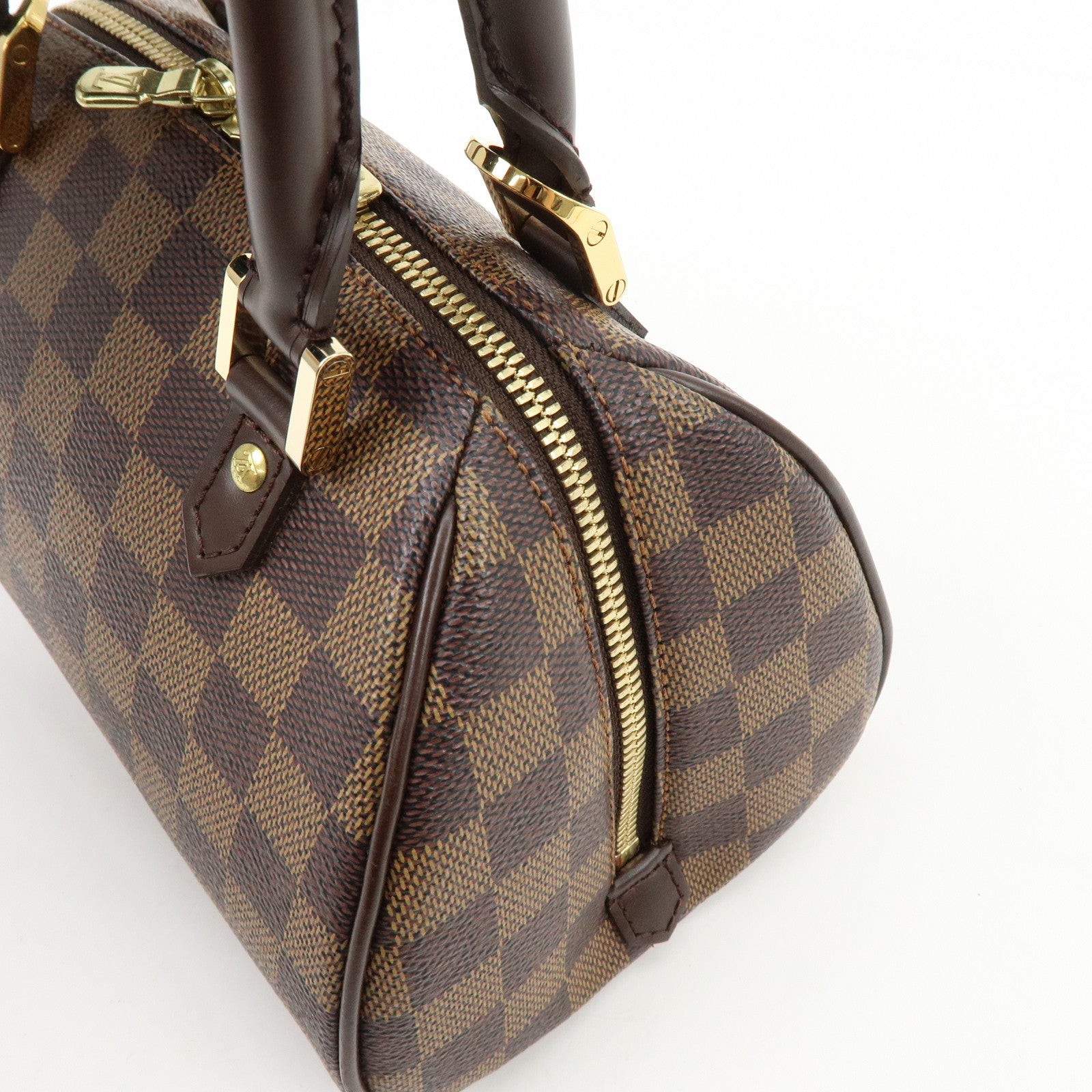 Louis Vuitton Damier Ebene Rivera Mini Hand Bag Brown N41436