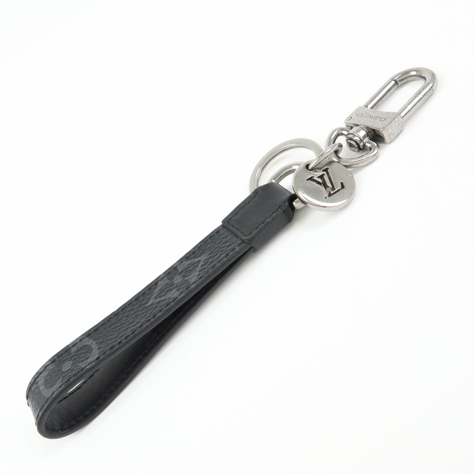 Louis Vuitton Monogram Eclipse Porte Cles Dragonne Key Chain M61950