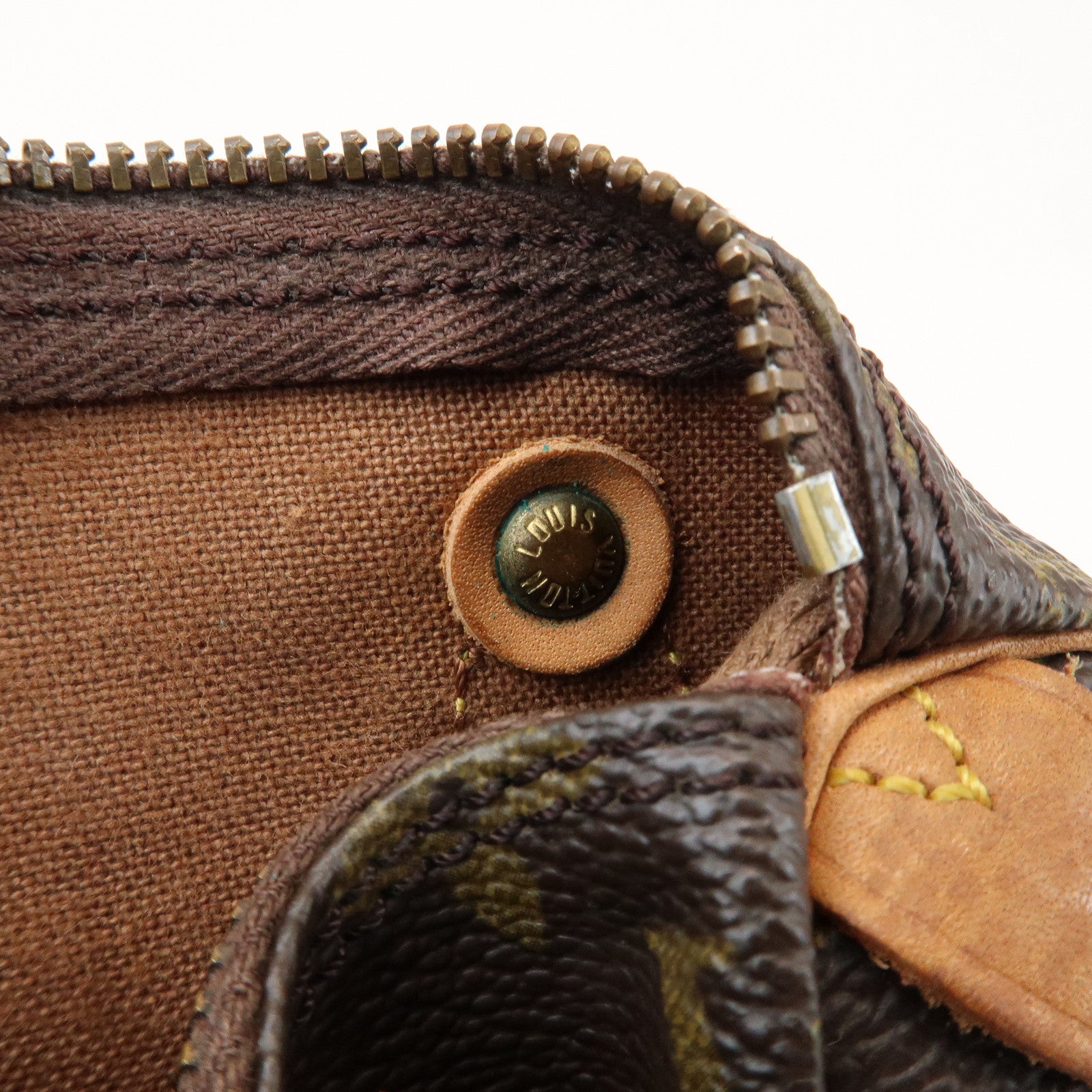 Louis Vuitton Monogram Mini Speedy Hand Bag & Strap Brown M41534