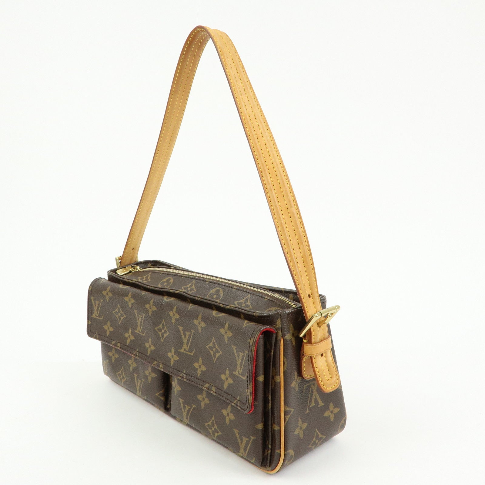 Louis Vuitton Monogram Vivacite Shoulder Bag Hand Bag Brown M51164