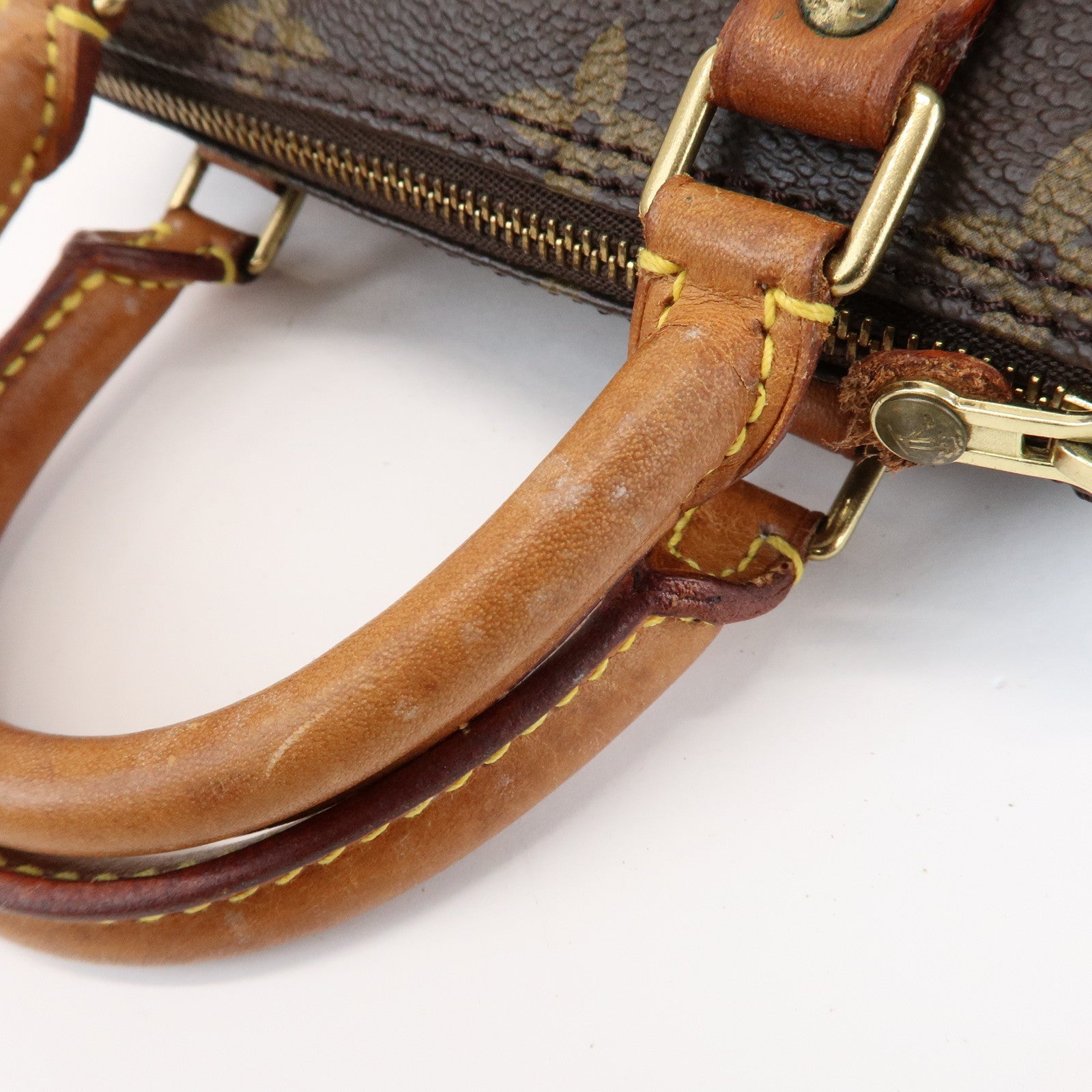Louis Vuitton Monogram Mini Speedy Hand Bag Boston Bag Brown M41534