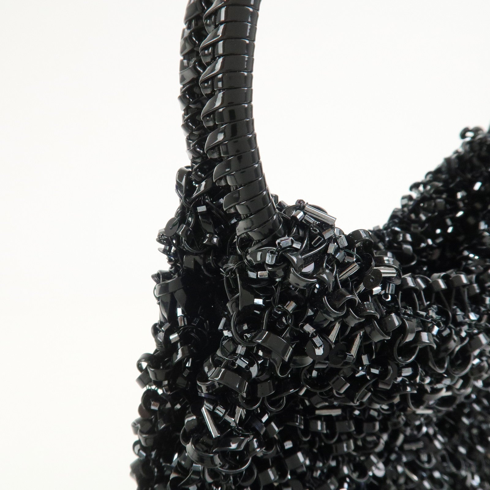 ANTEPRIMA Wire Bag PVC Beads Hand Bag Shoulder Bag Black