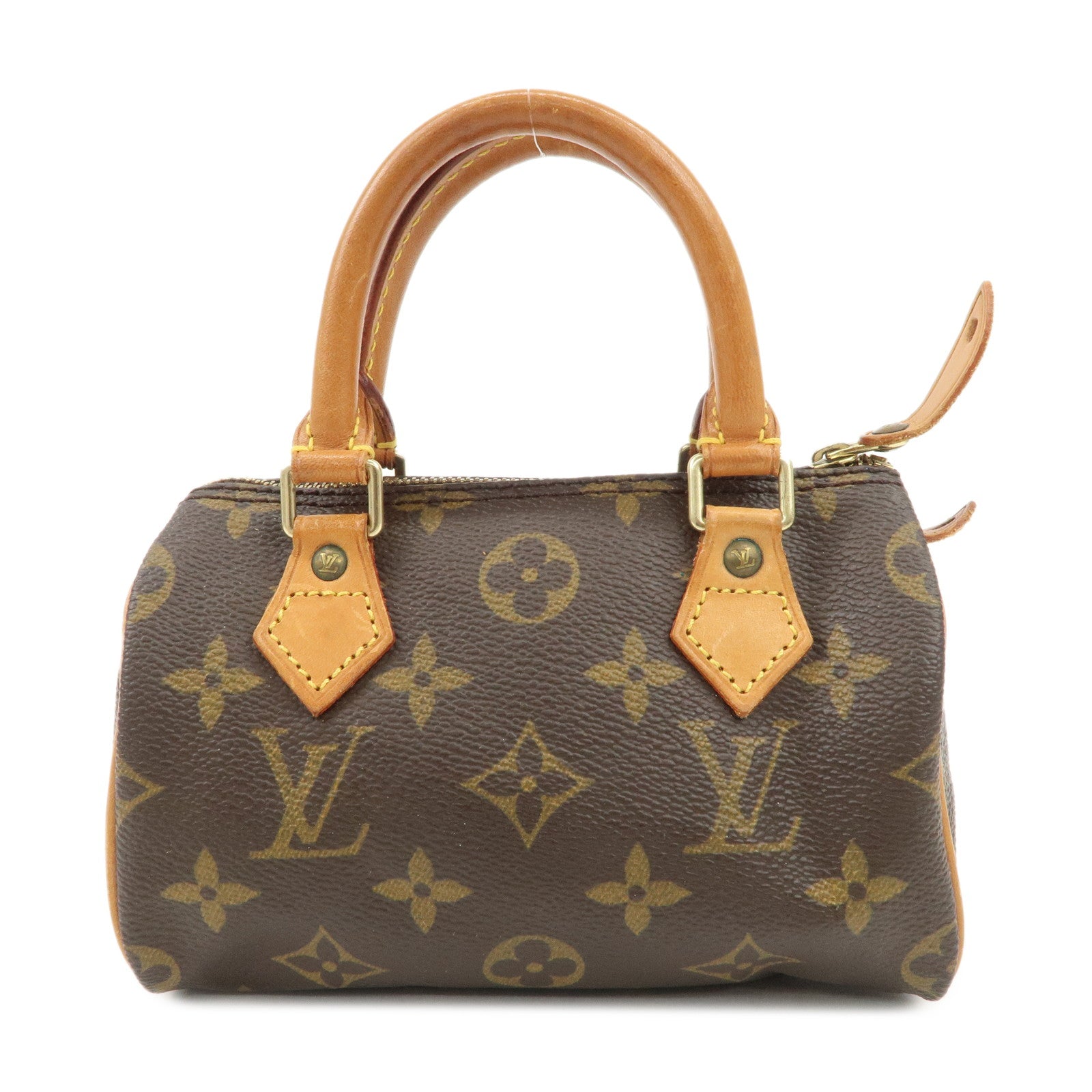 Louis Vuitton Monogram Mini Speedy Hand Bag Brown M41534 Used