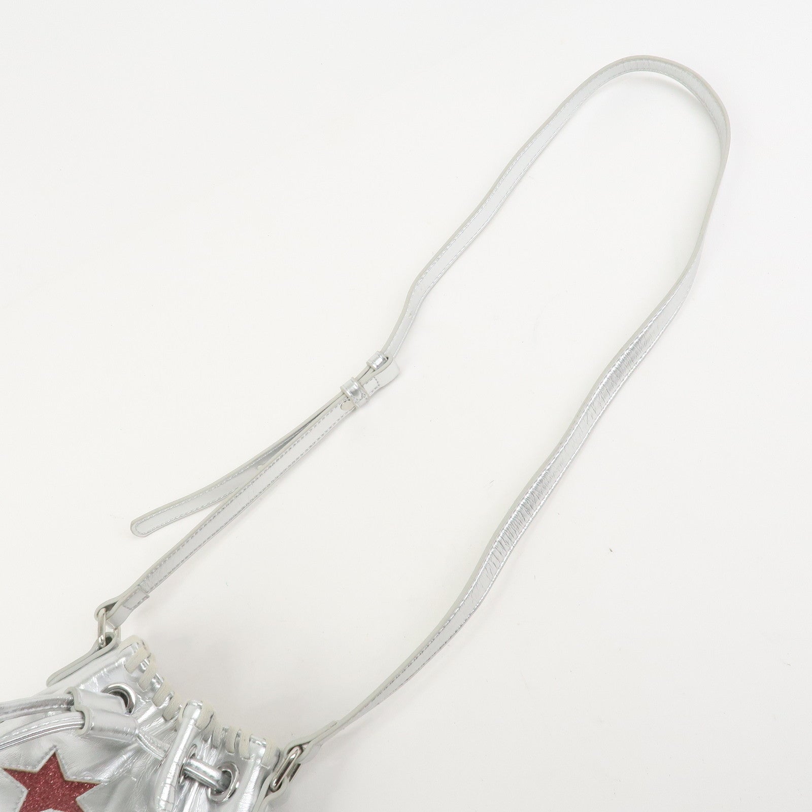 STELLA MCCARTNEY Imitation leather Shoulder Bag Silver Star Motif
