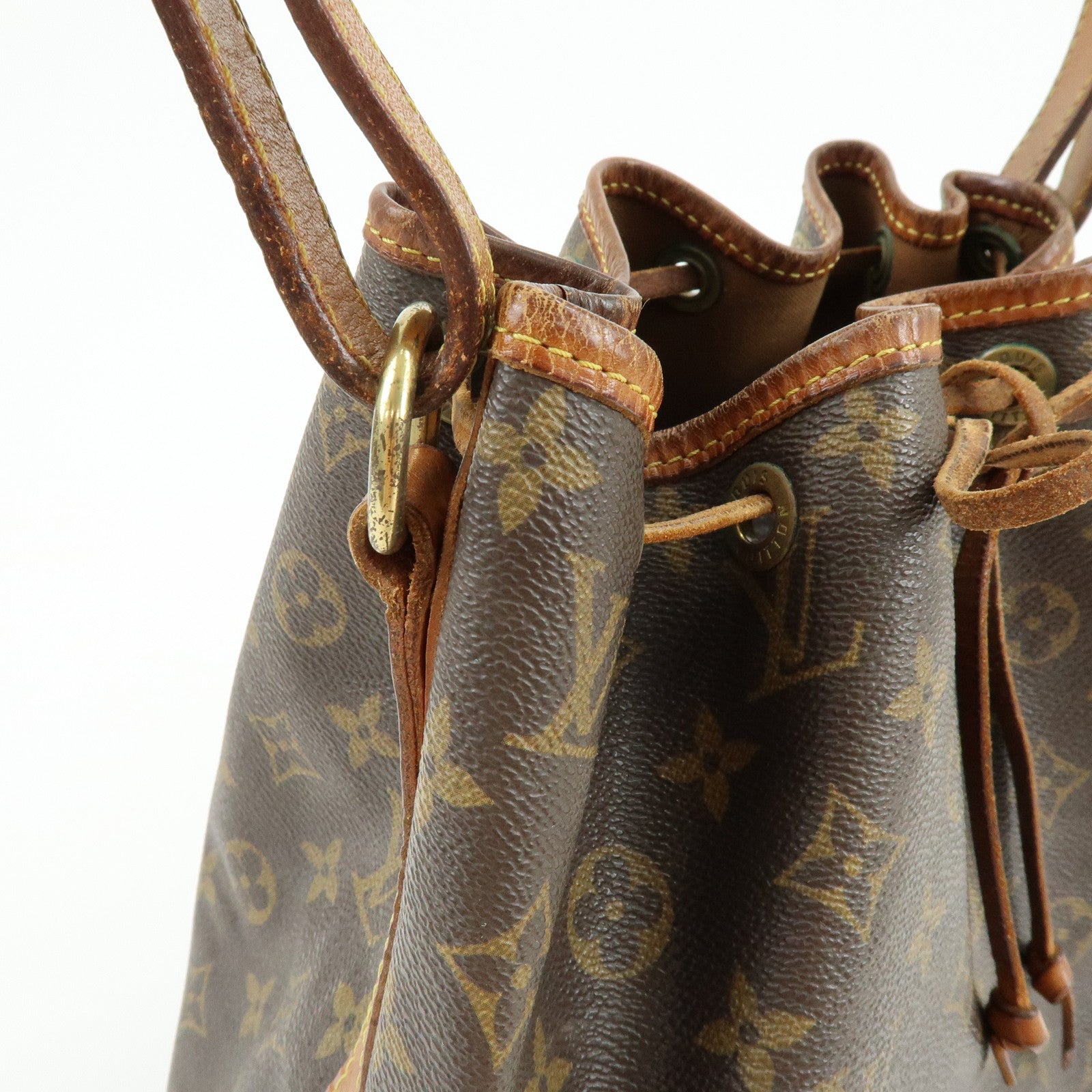 Louis Vuitton Monogram Petit Noe Shoulder Bag Brown M42226