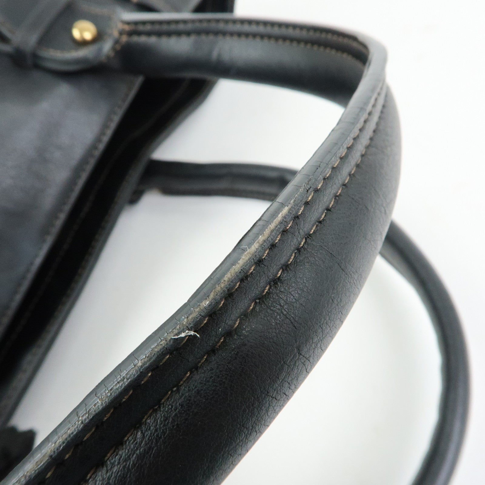 Chloe Eclipse Leather Tote Bag Shoulder Bag Hand Bag Black