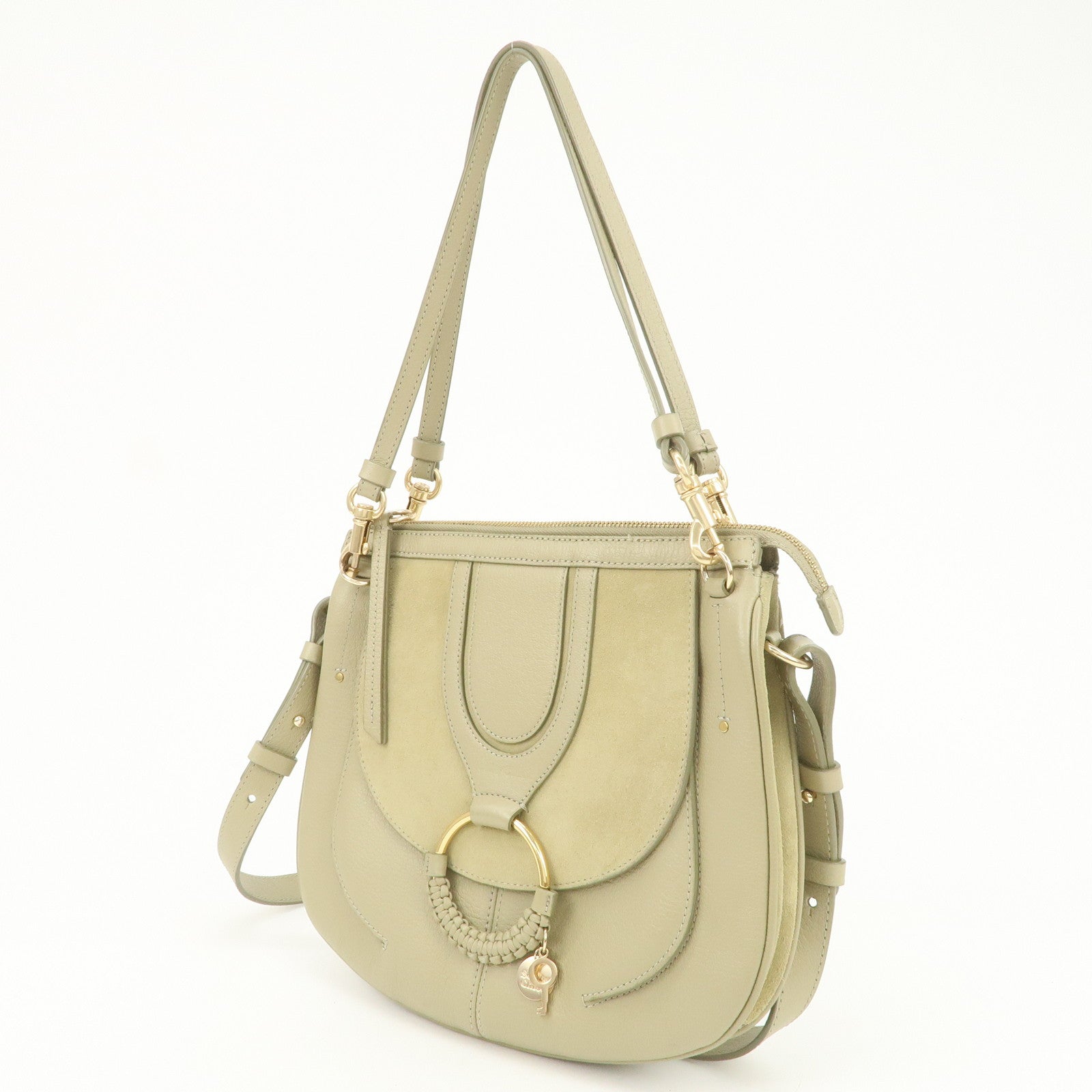 Chole See by Chlo・・ｽｩ Hana Leather Suede 2Way Bag Shoulder Bag Beige